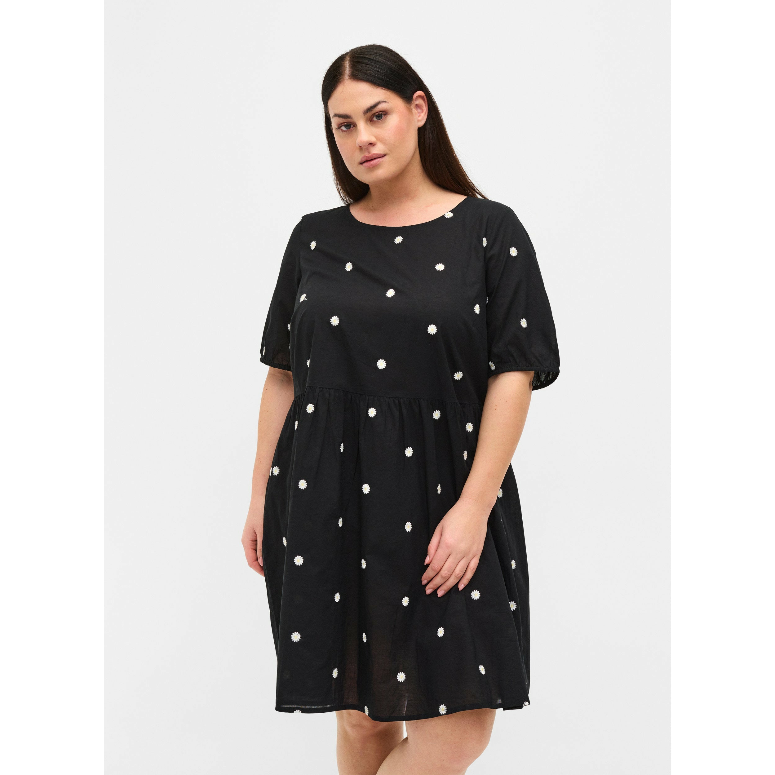 Zizzi Greta Dress in Black - Wardrobe Plus