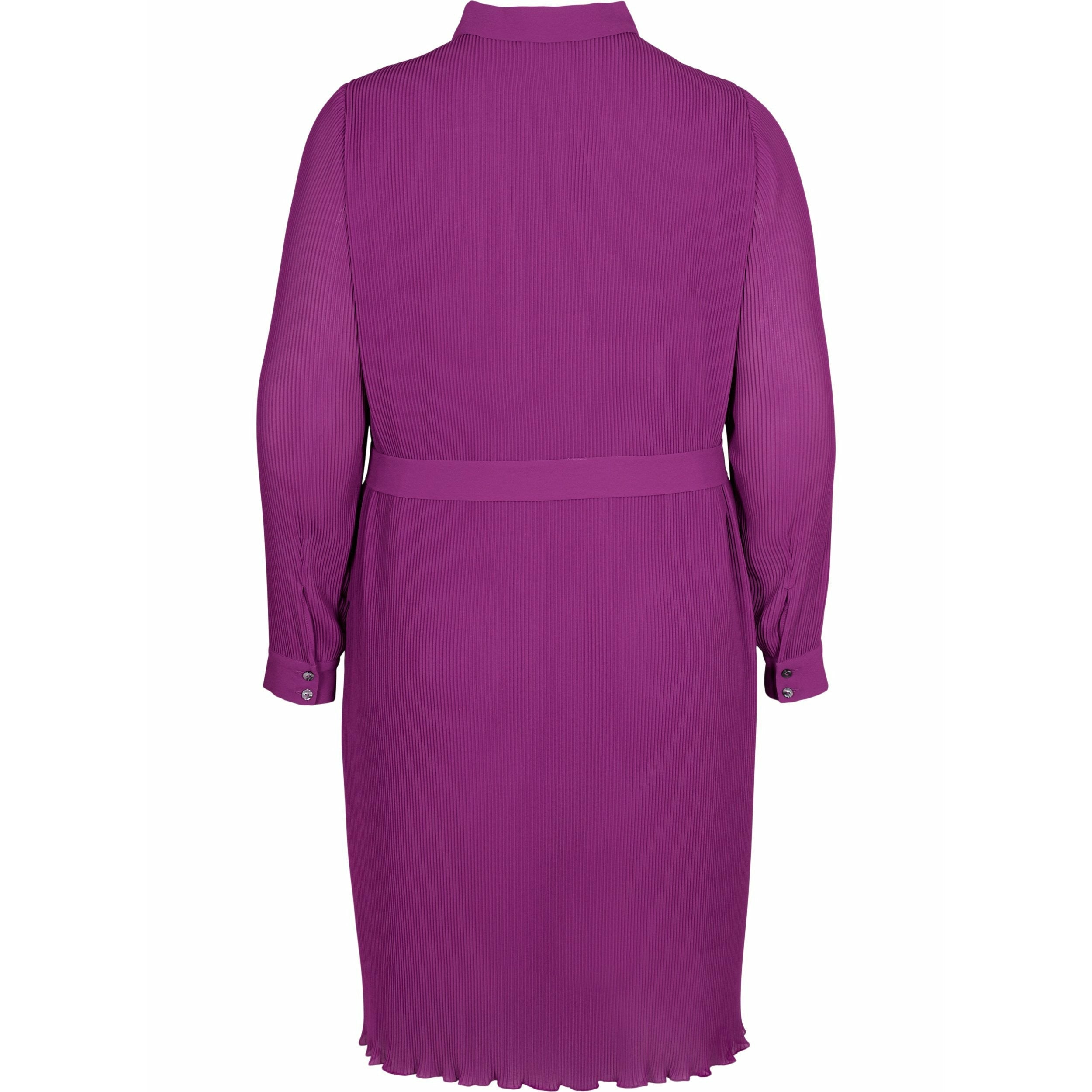 Zizzi Bella Shirt Dress in Grape - Wardrobe Plus