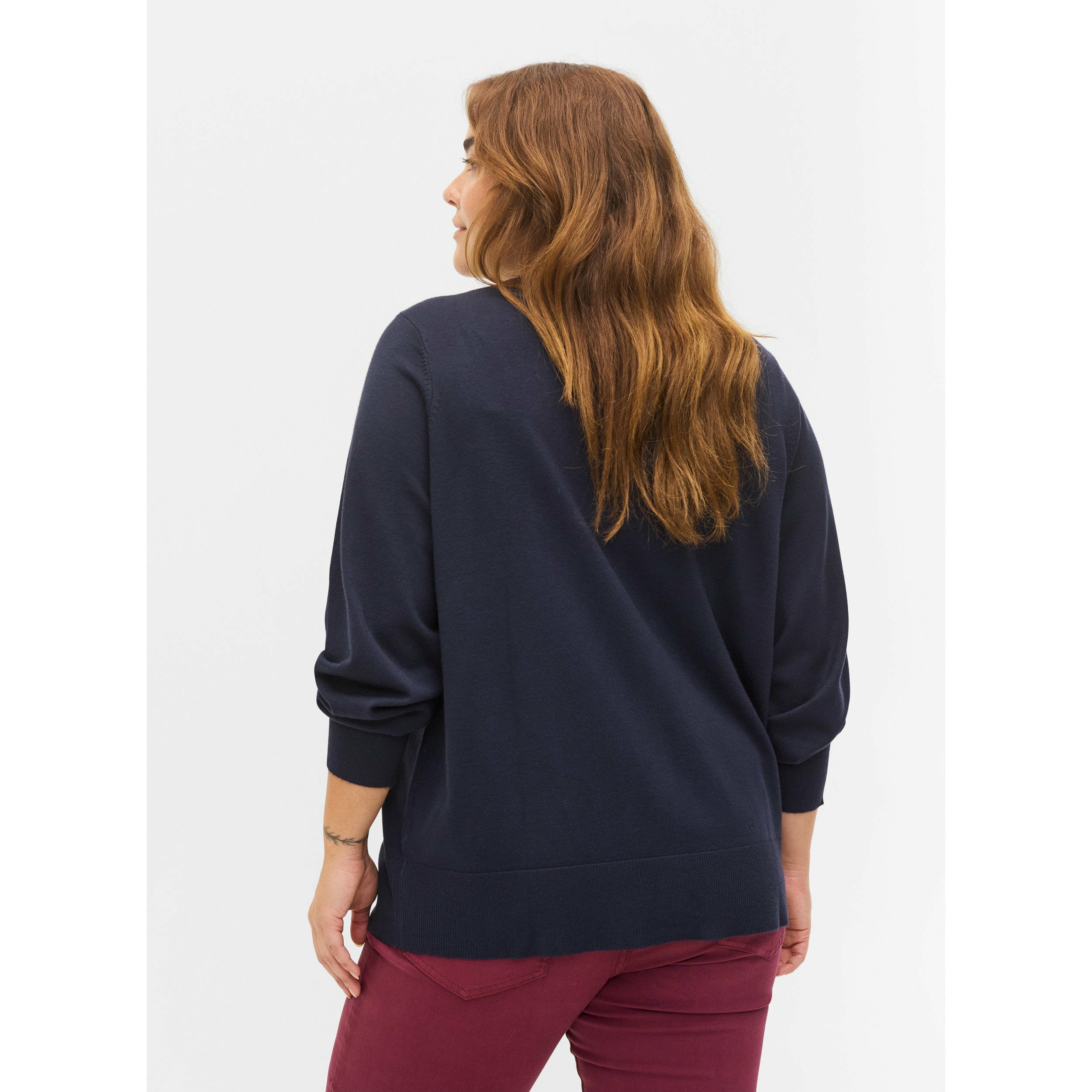 Zizzi Carrie Cardigan in Navy - Wardrobe Plus