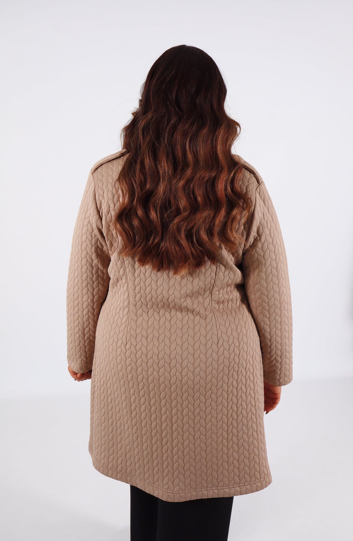 Magna Longline Jacket in Beige