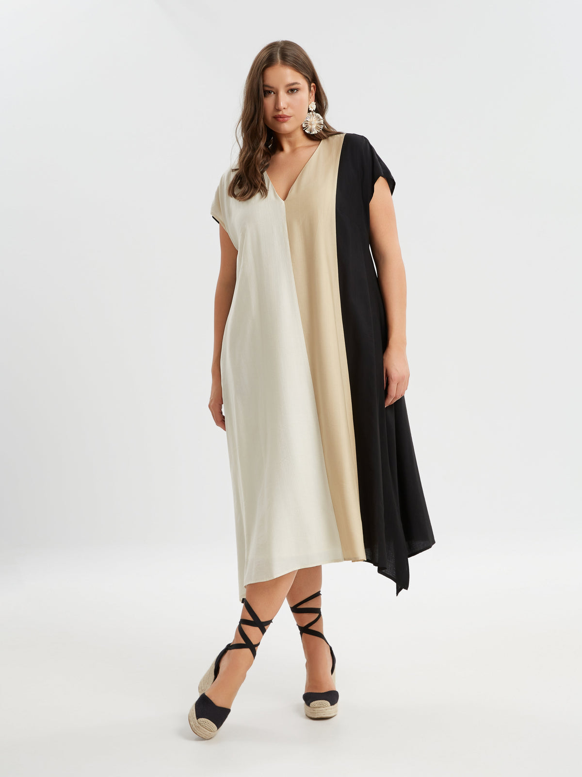 Mat V-Neck Maxi Dress