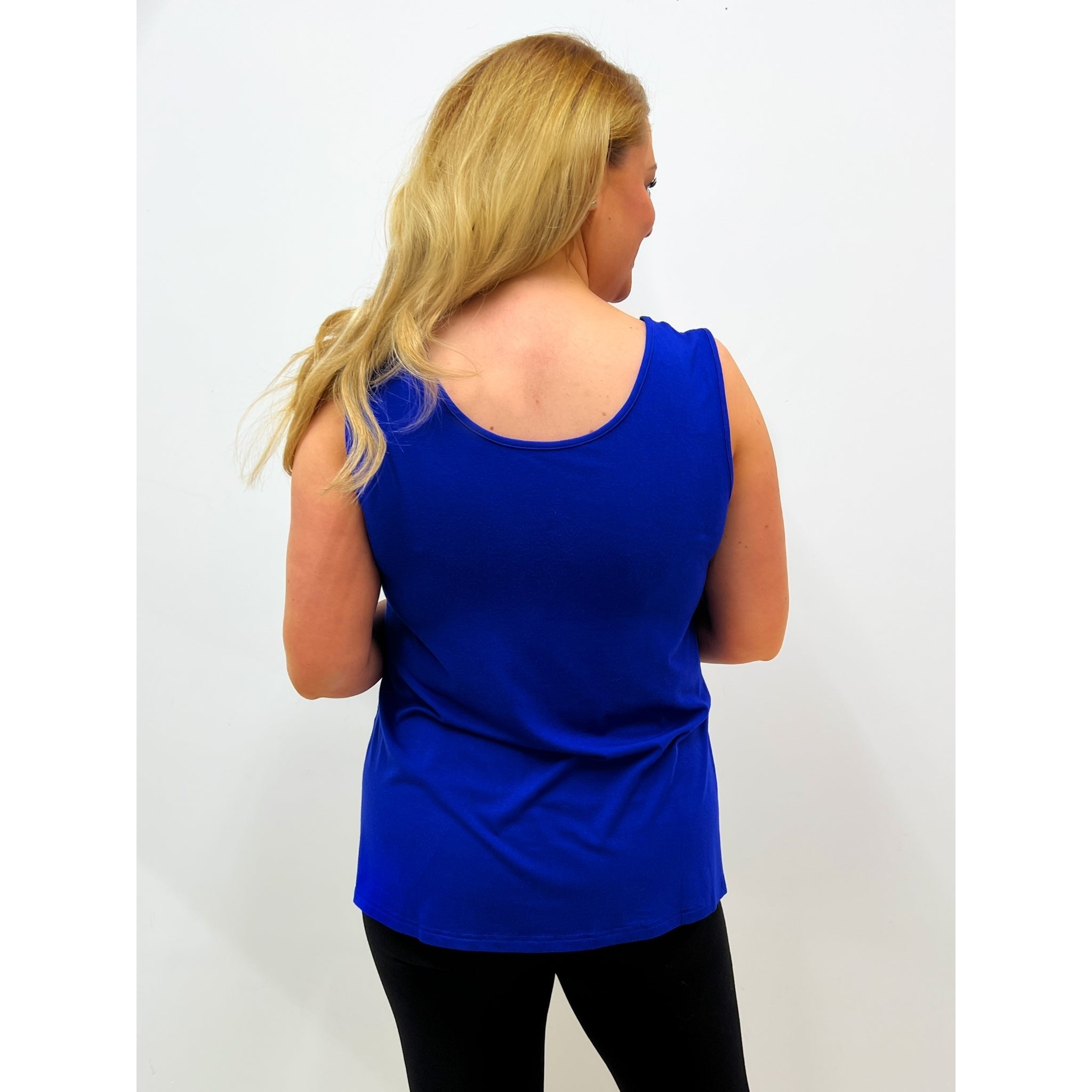 Mellomi Amy Reversible Vest Top in Lazuli Blue - Wardrobe Plus