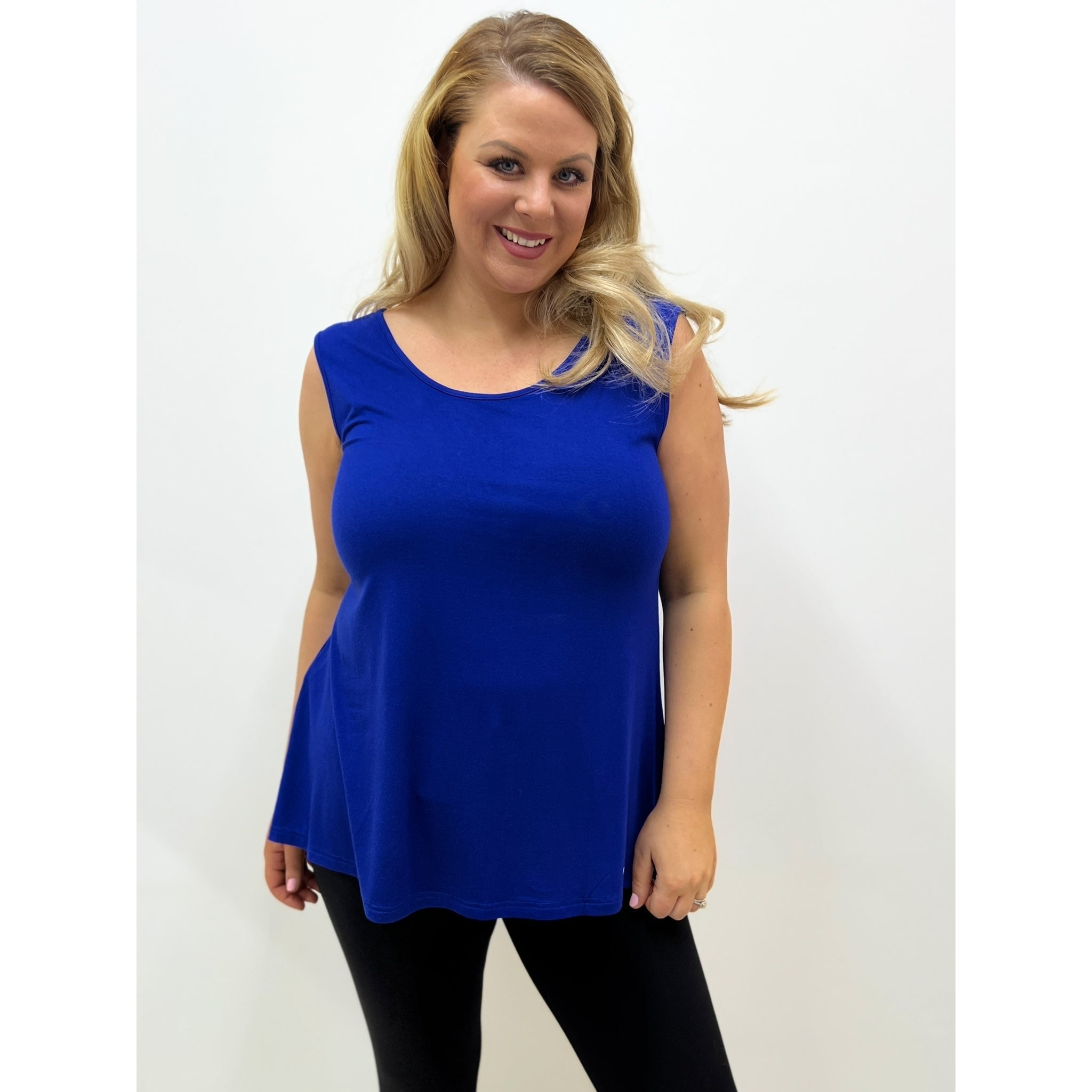 Mellomi Amy Reversible Vest Top in Lazuli Blue - Wardrobe Plus