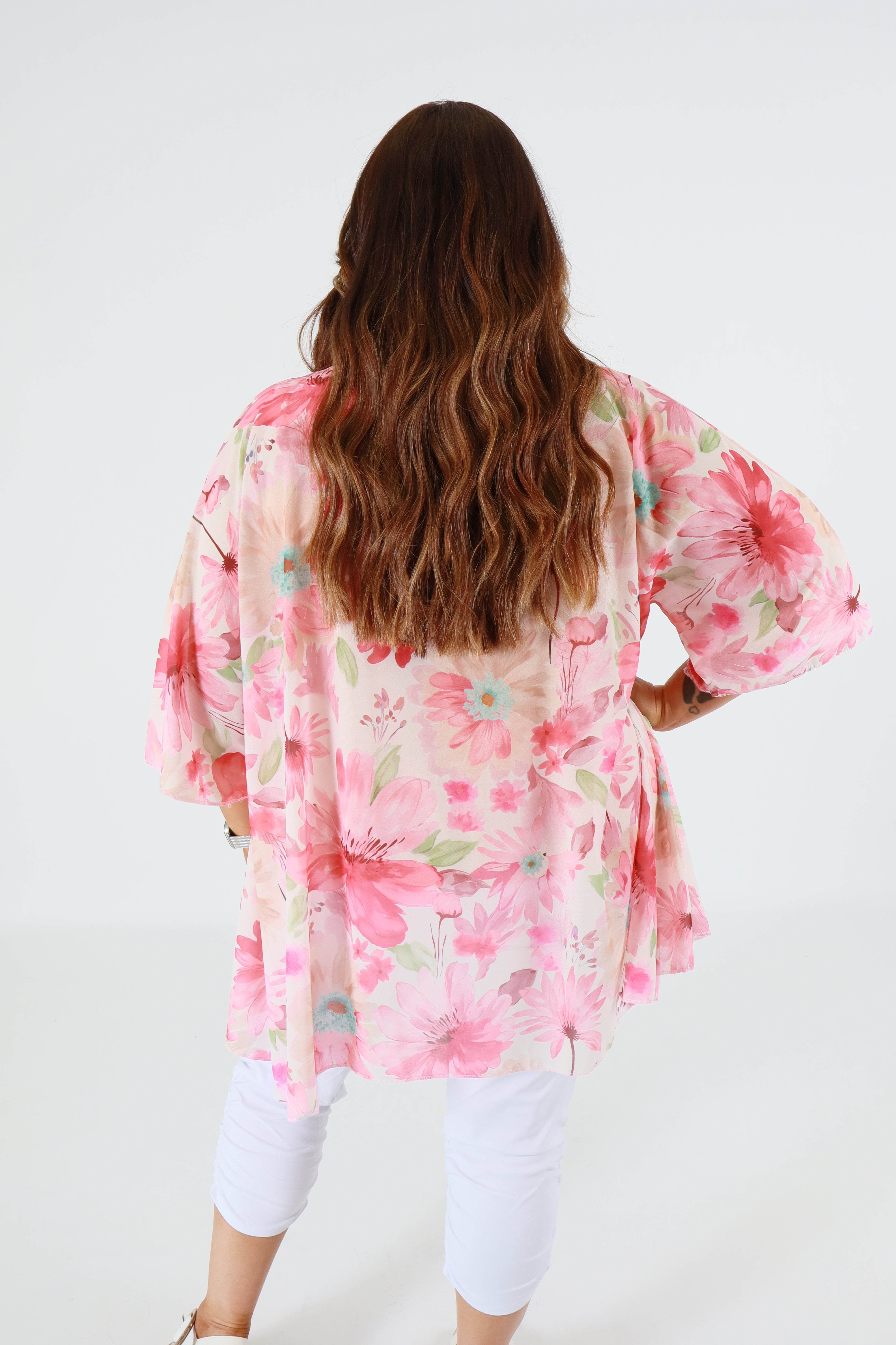 Mia Floral Blouse in Pink