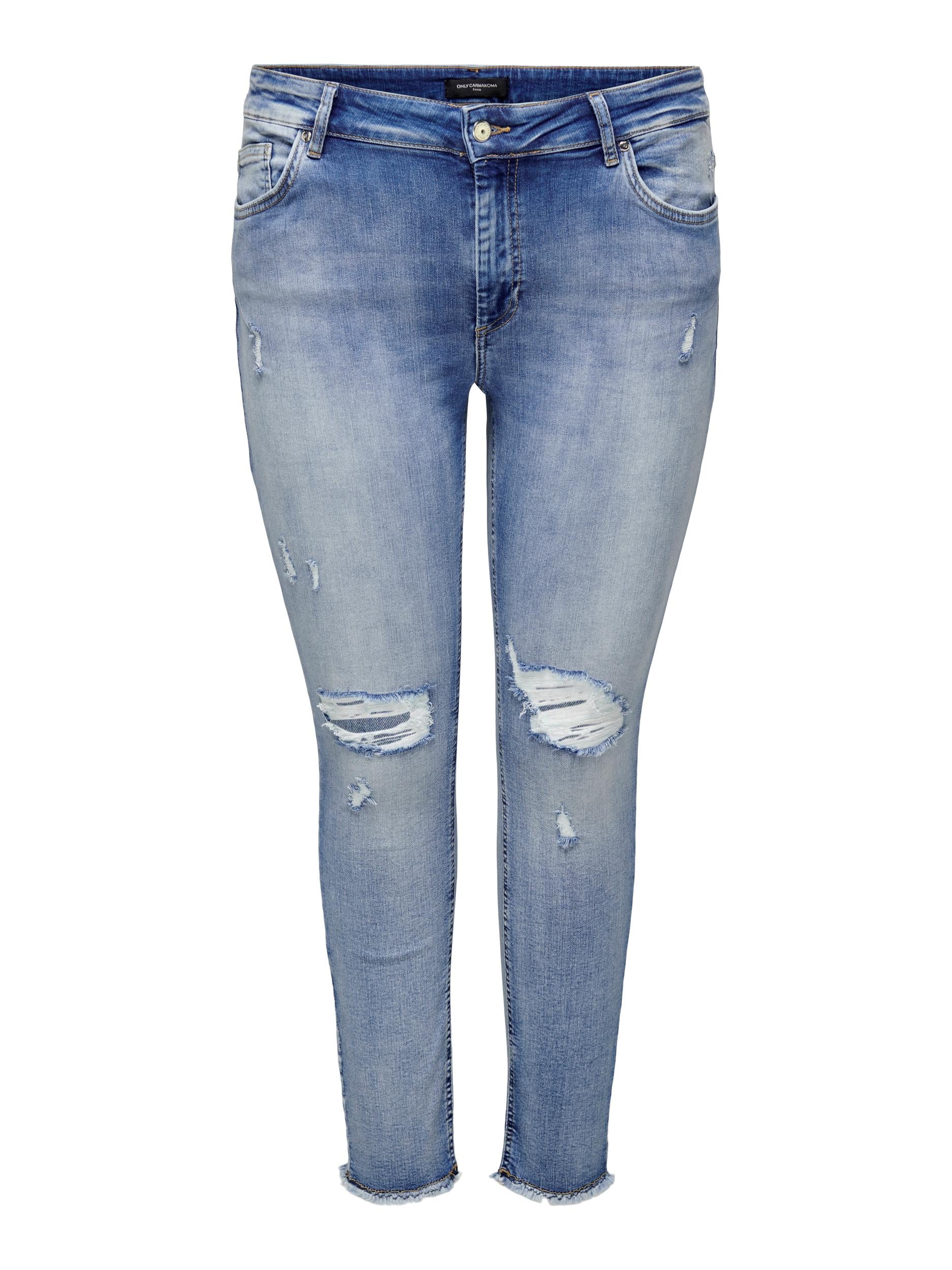 Only Distressed Jeans in Light Blue - Wardrobe Plus