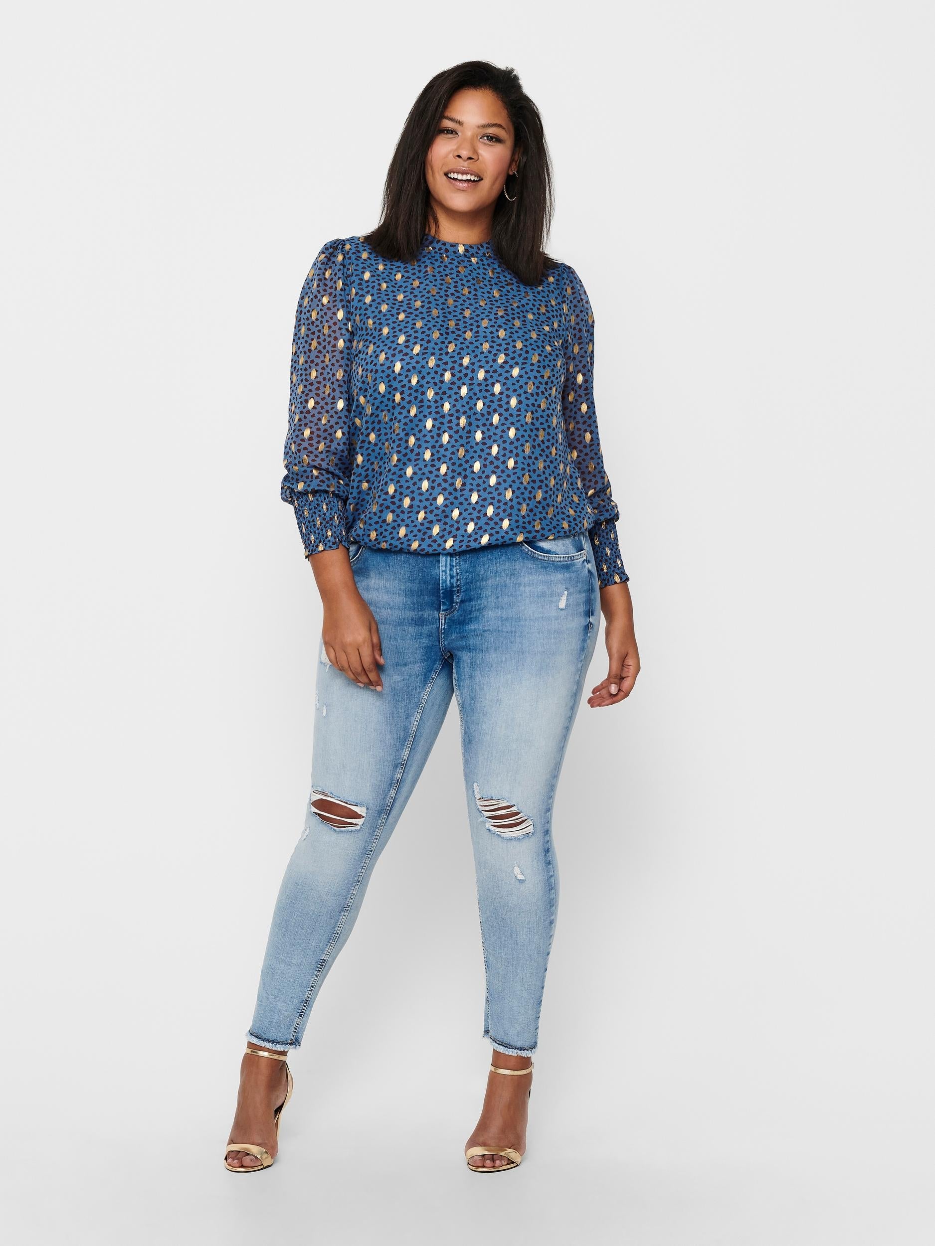 Only Distressed Jeans in Light Blue - Wardrobe Plus