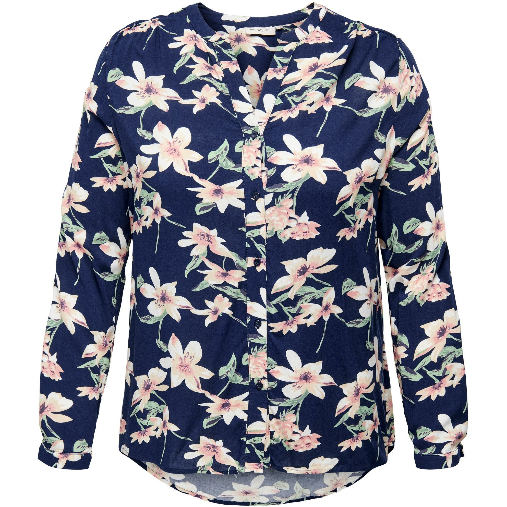 Only Carmakoma Anita Shirt in Navy - Wardrobe Plus