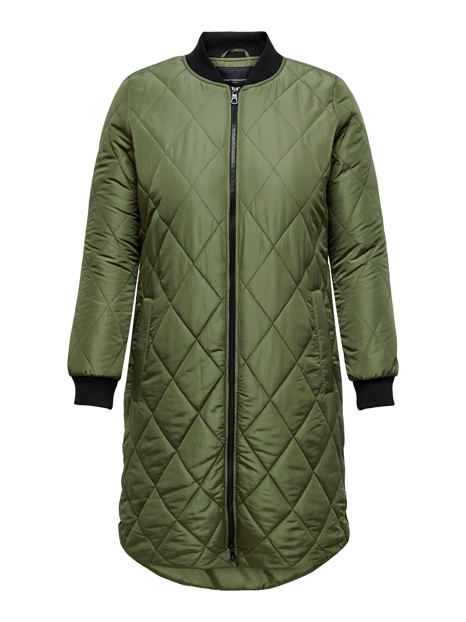 Only Carmakoma Longline Coat in Khaki