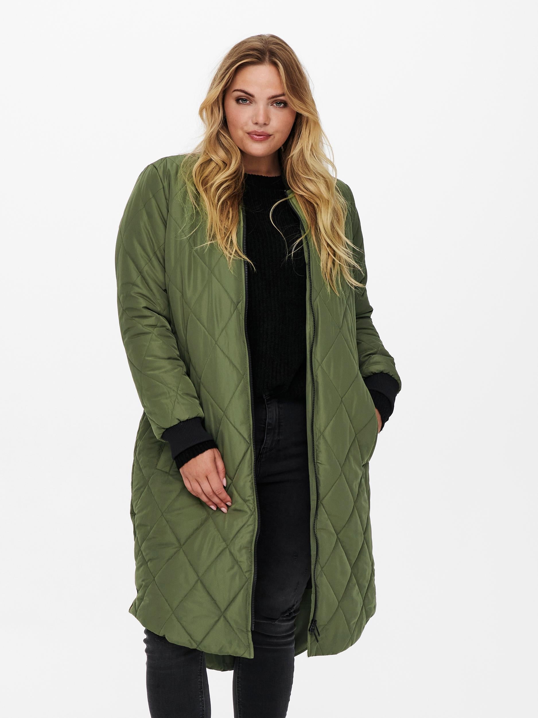 Only Carmakoma Longline Coat in Khaki