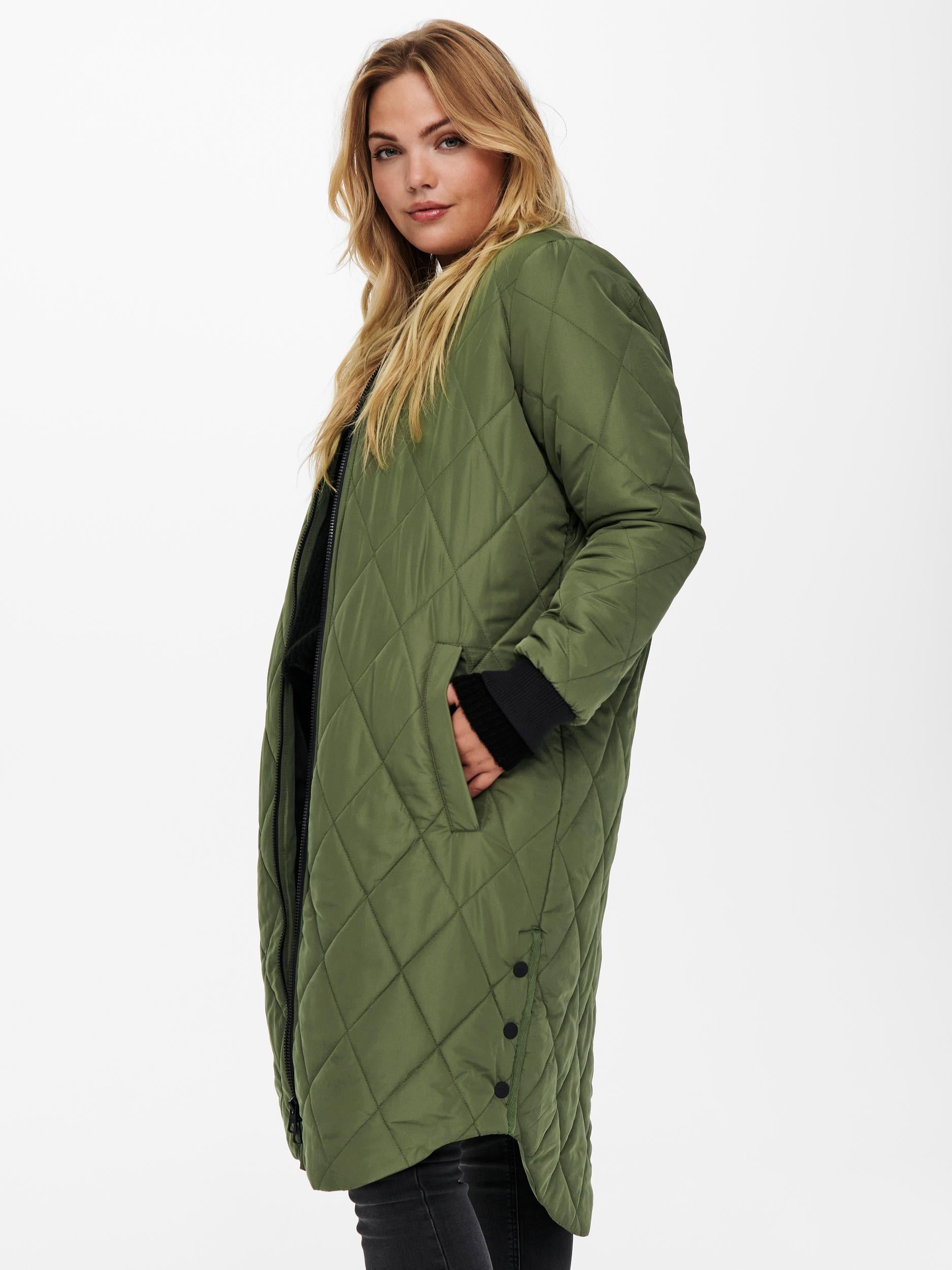 Only Carmakoma Longline Coat in Khaki