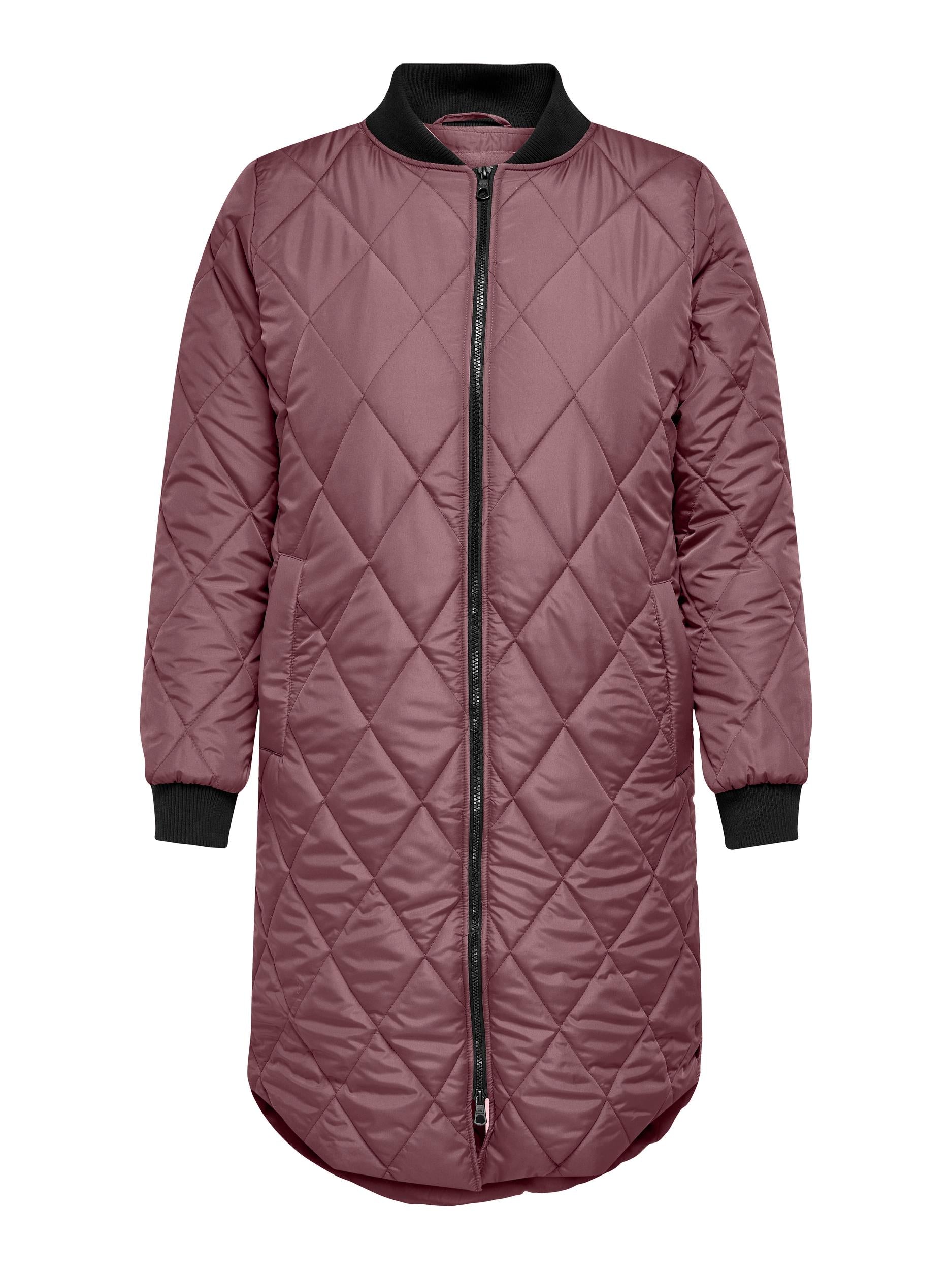 Only Carmakoma Longline Coat in Rose