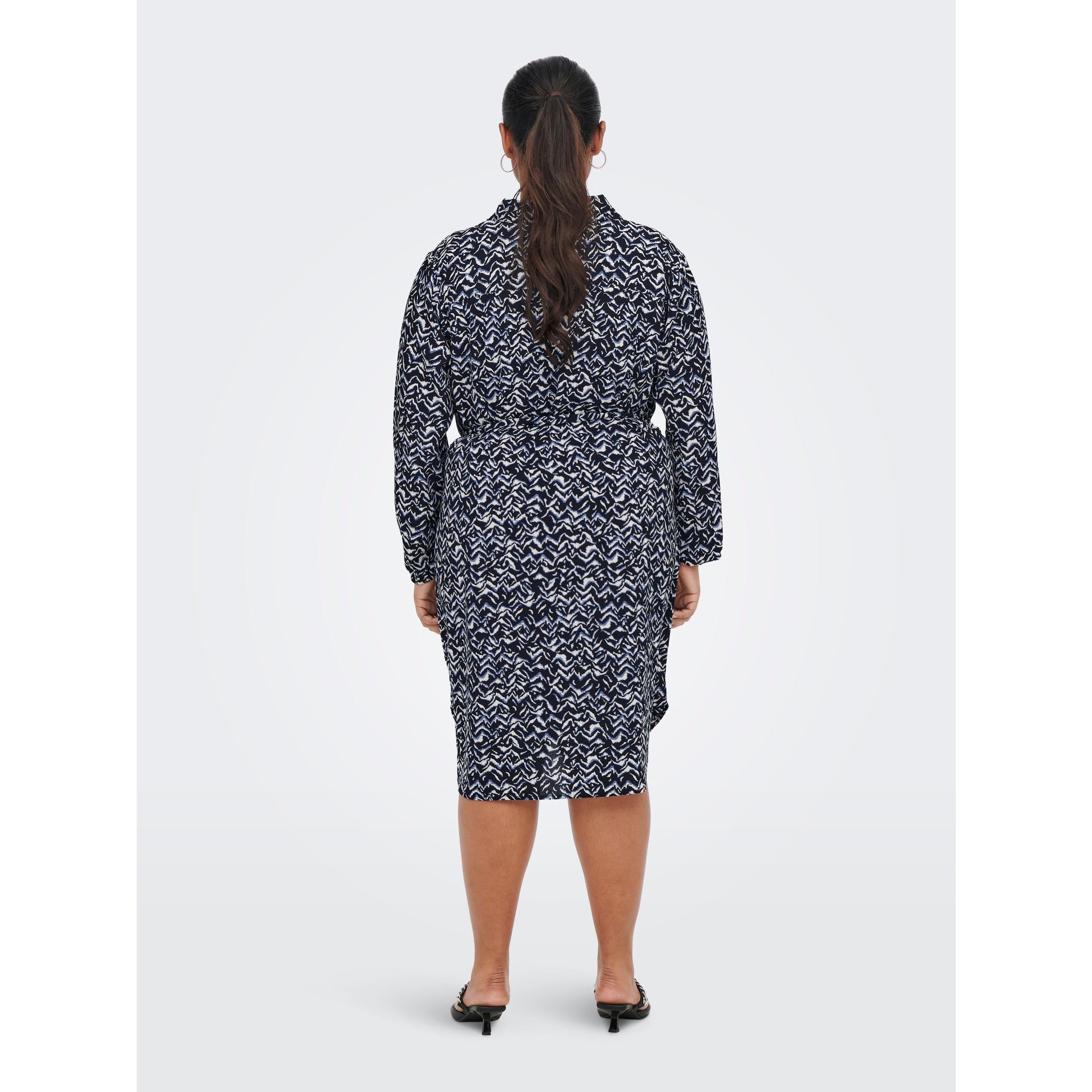 Only Carmakoma Shirt Dress in Blue - Wardrobe Plus