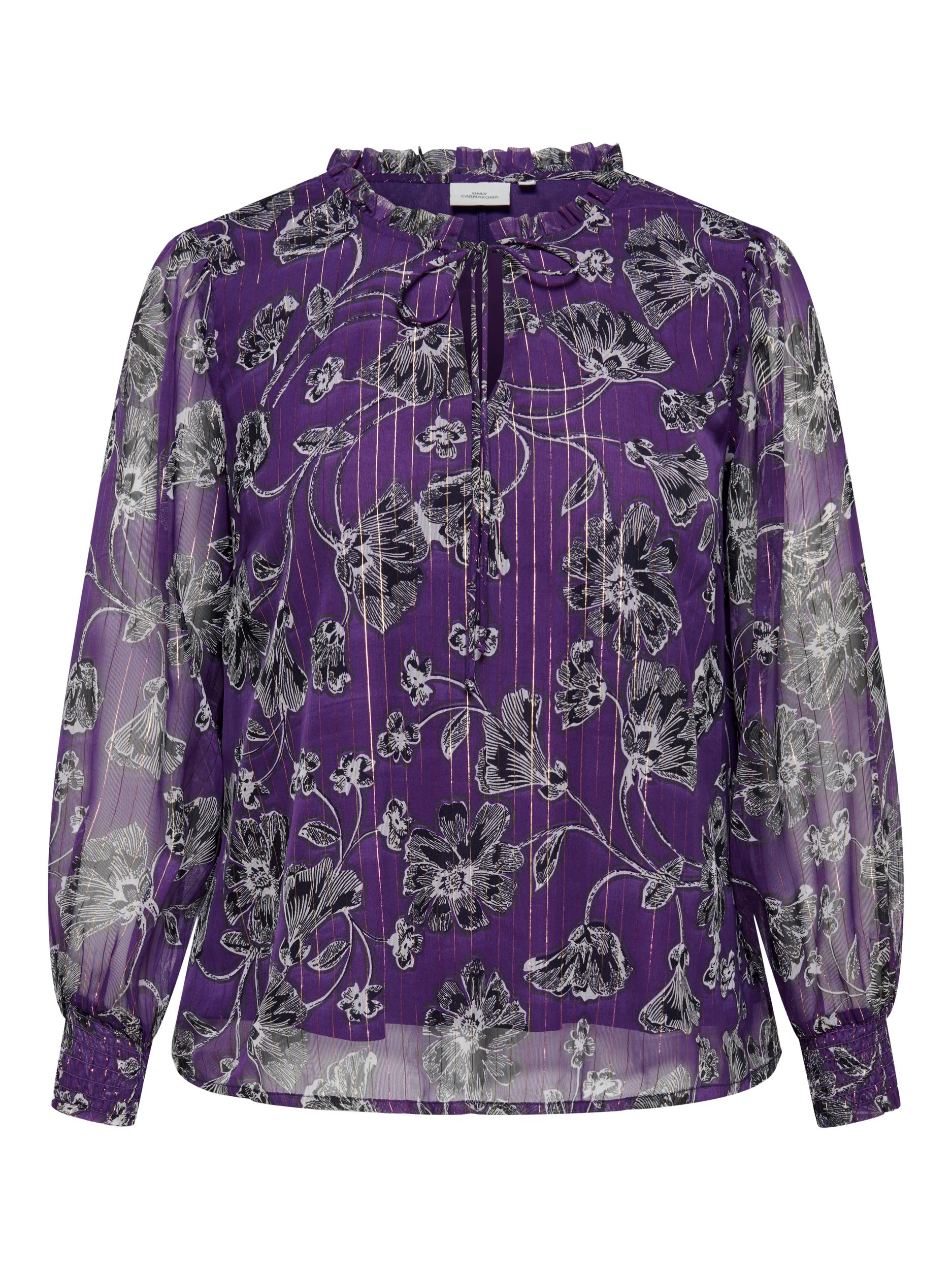Only Carmakoma Floral Blouse in Purple