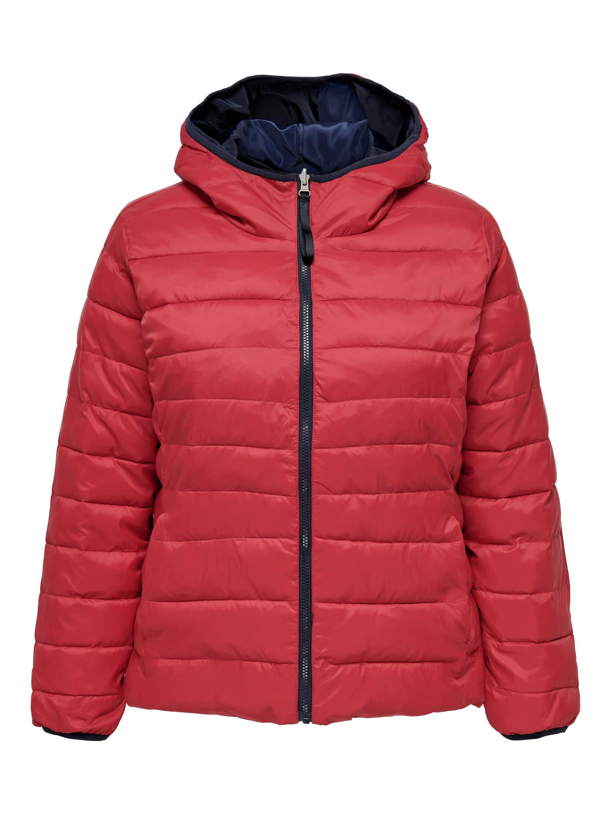 Only Carmakoma Tahoe Reversible Coat in Red/Navy