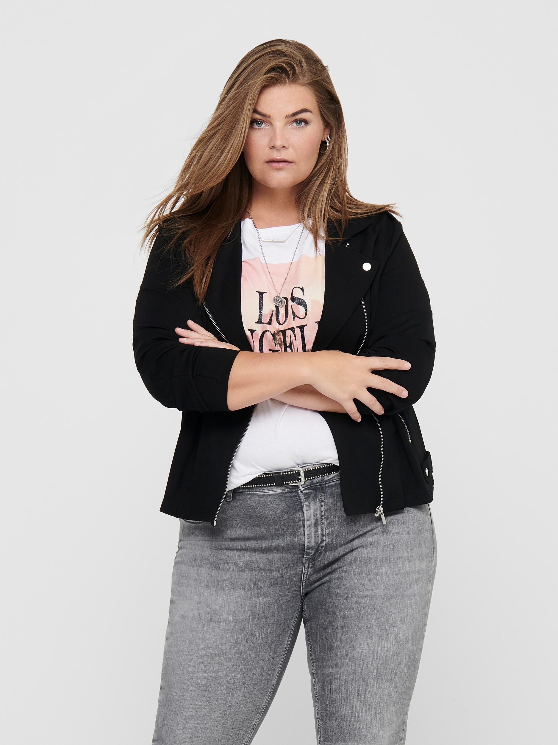 Only Carmakoma Jersey Biker Jacket