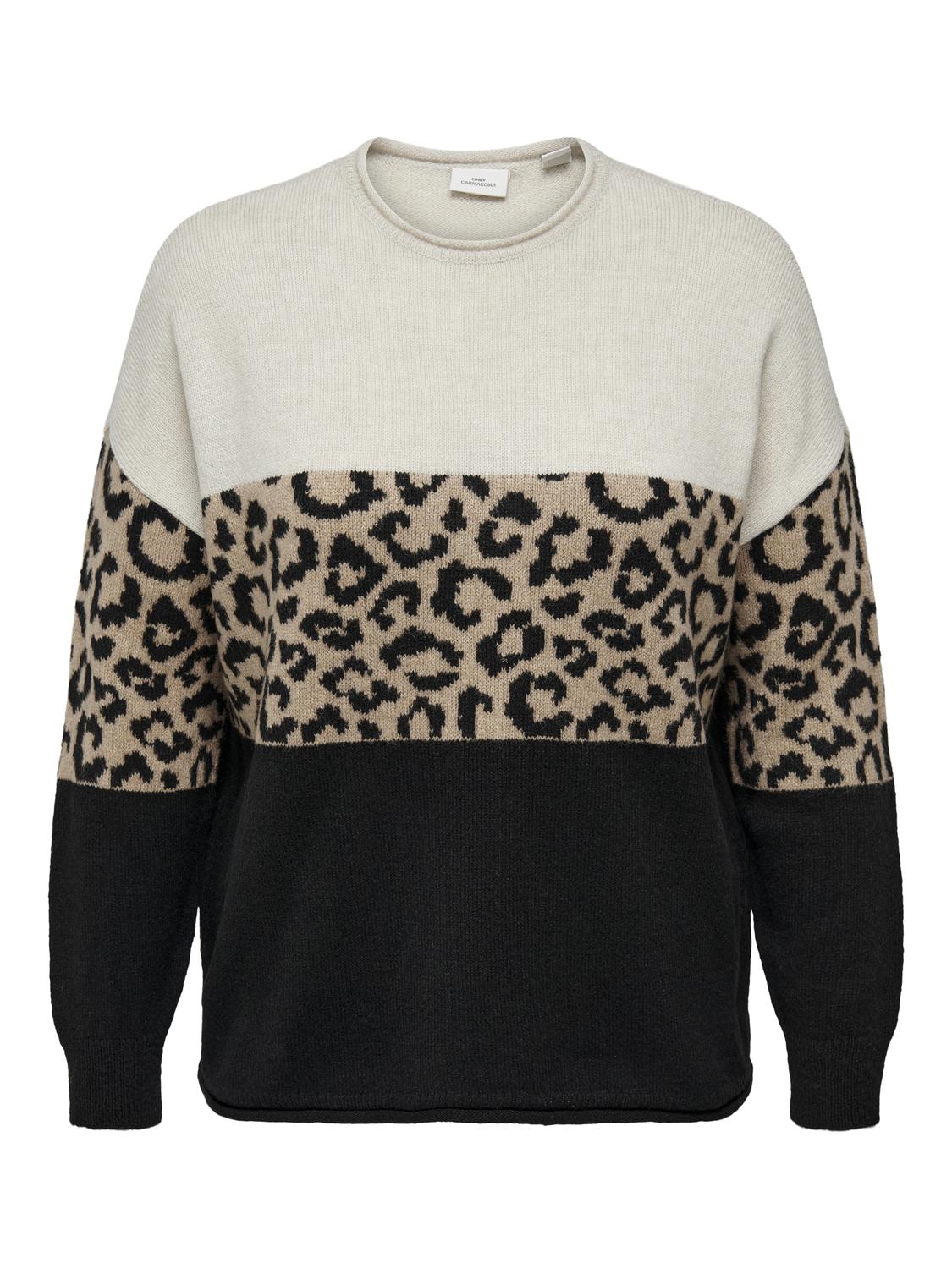 Only Carmakoma Jade Knit Jumper in Leopard