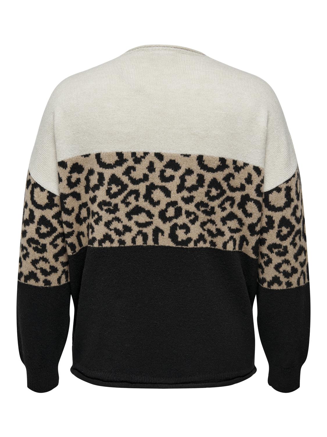 Only Carmakoma Jade Knit Jumper in Leopard