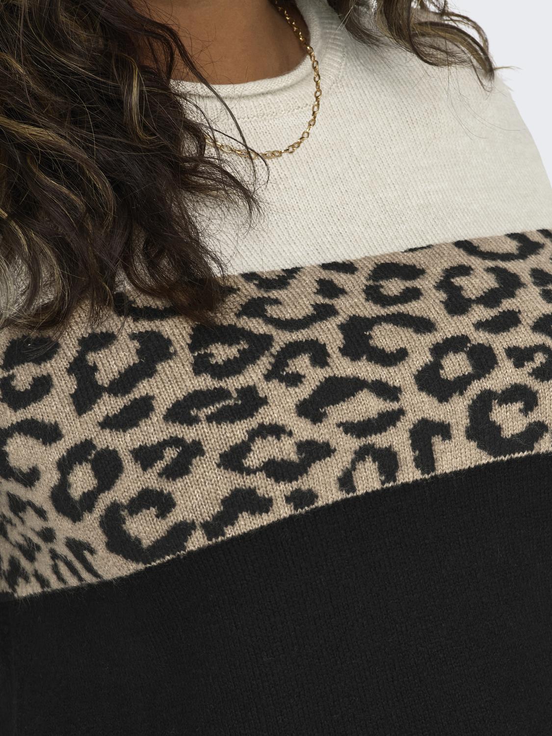 Only Carmakoma Jade Knit Jumper in Leopard