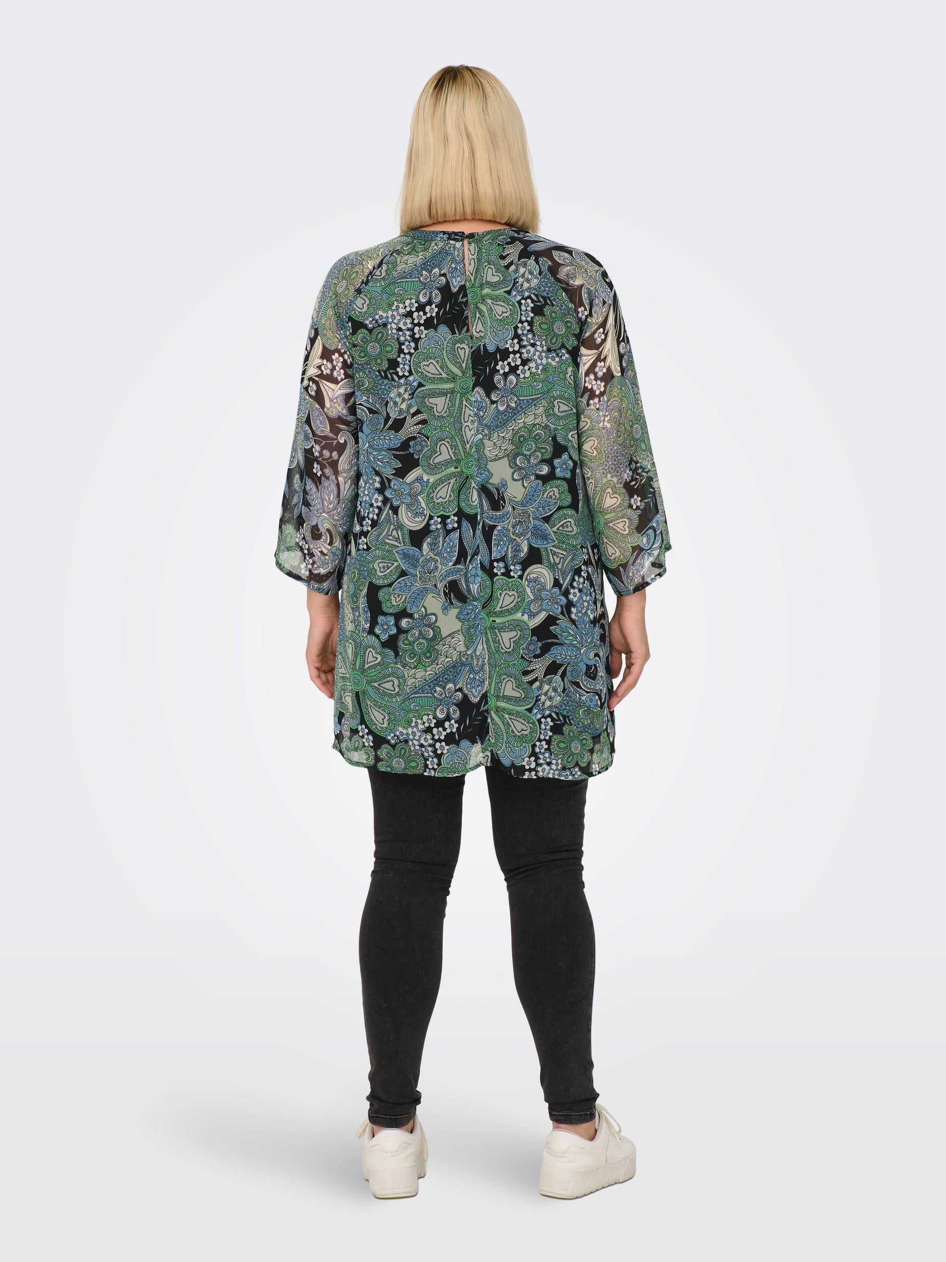 Only Carmakoma Blue Paisley Blouse
