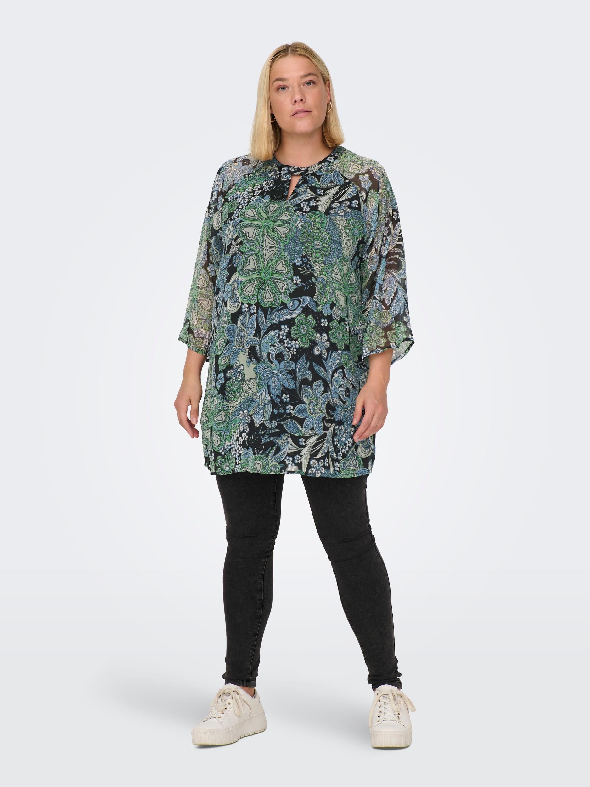 Only Carmakoma Blue Paisley Blouse