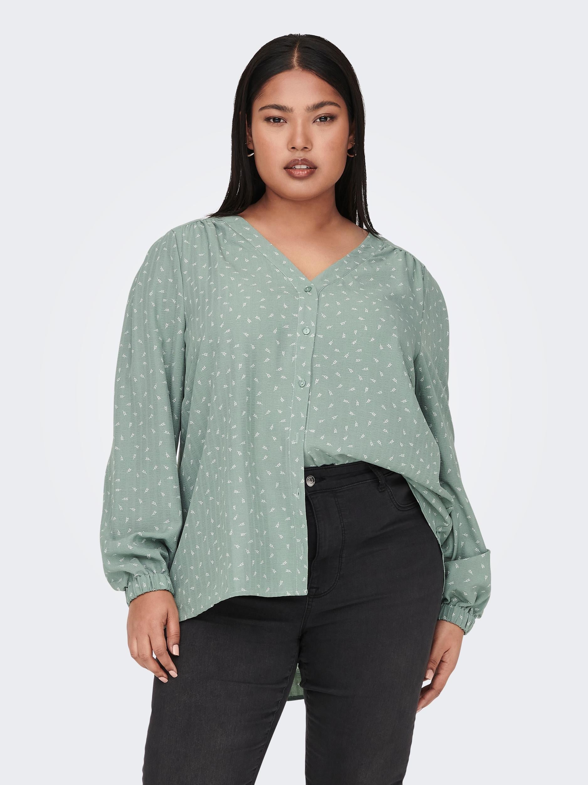 Only Carmakoma Nikolama Shirt in Sage