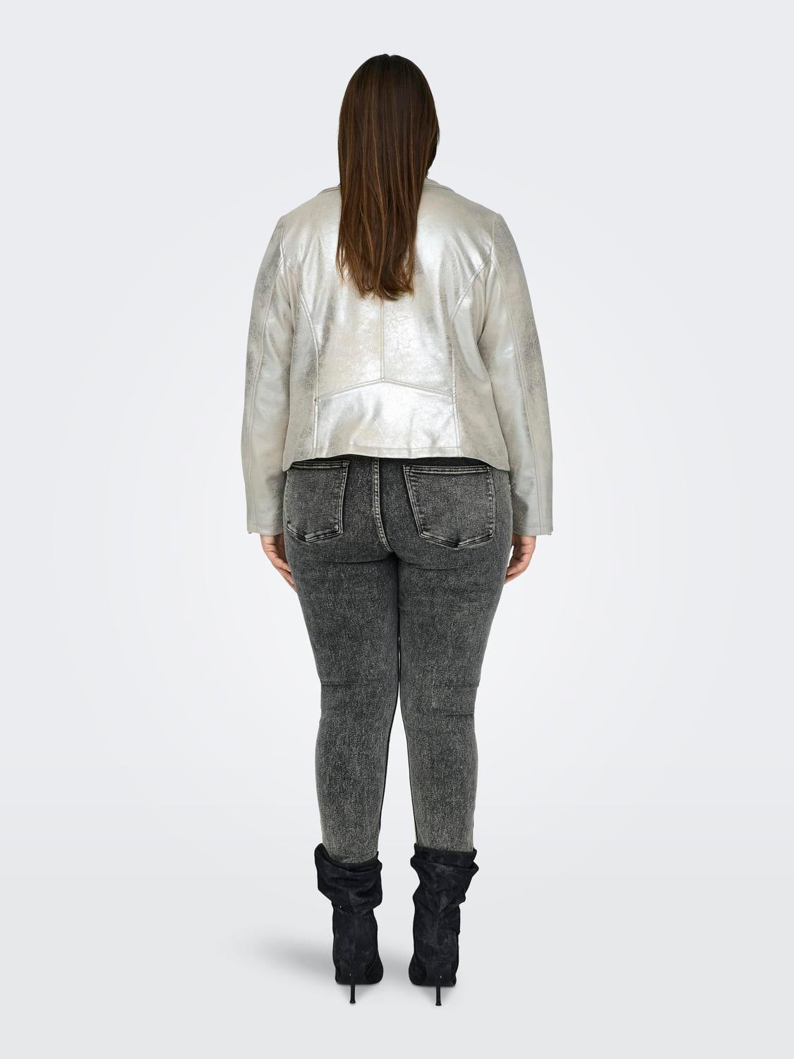 Only Carmakoma Silver Biker Jacket