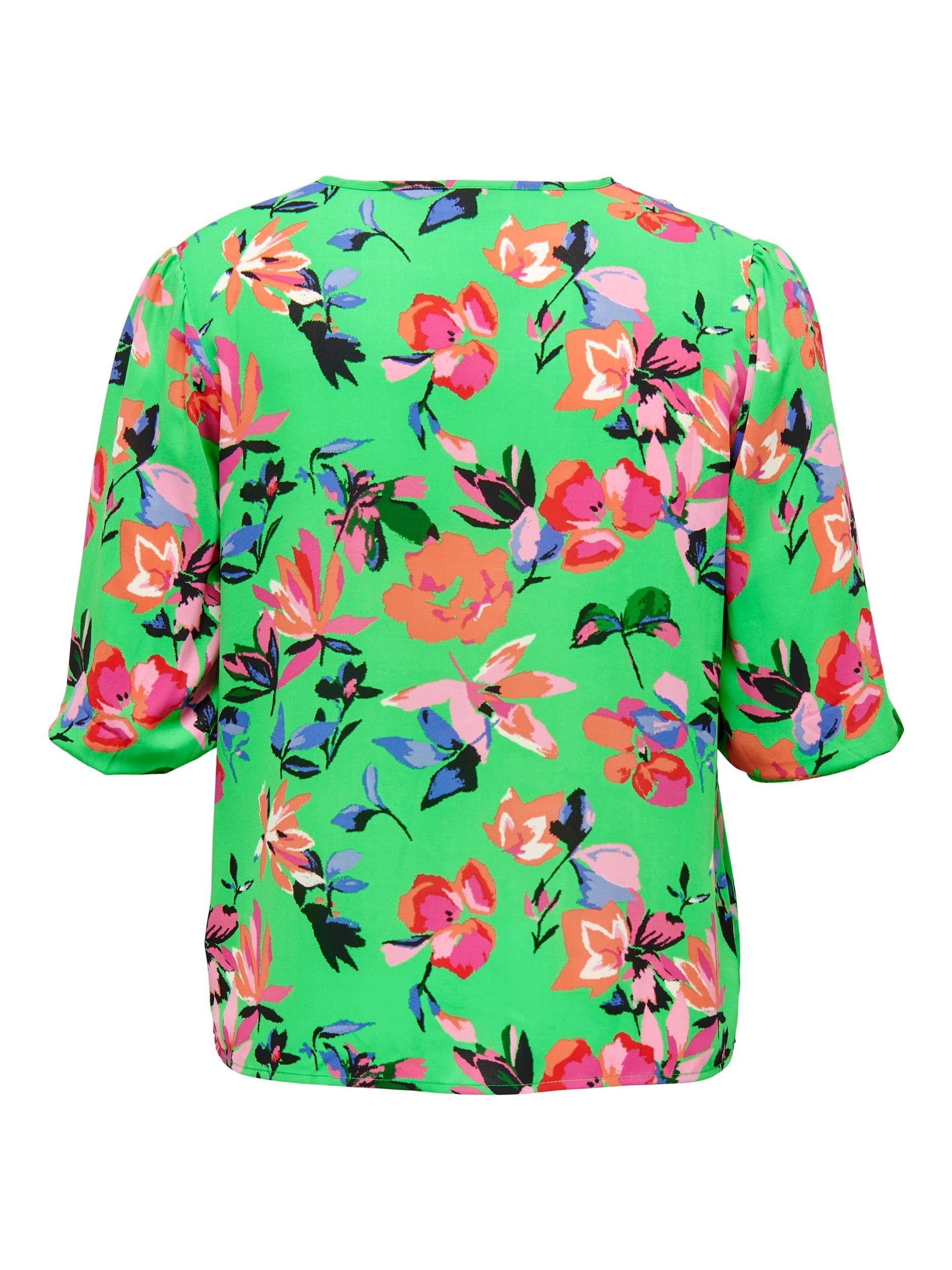Only Carmakoma Alma Top in Green - Wardrobe Plus