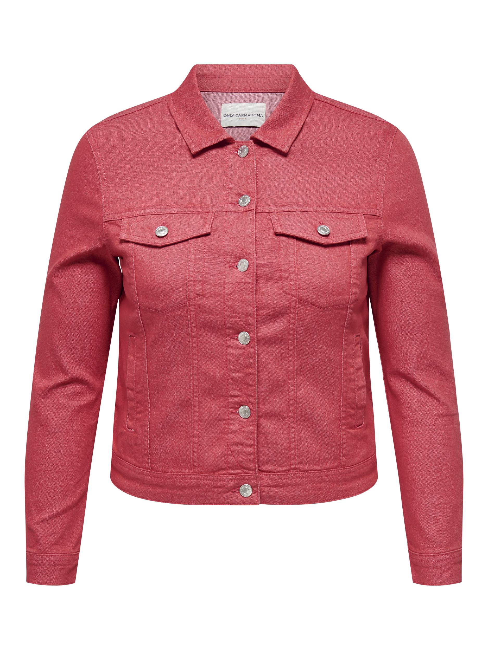 Only Carmakoma Denim Jacket in Red
