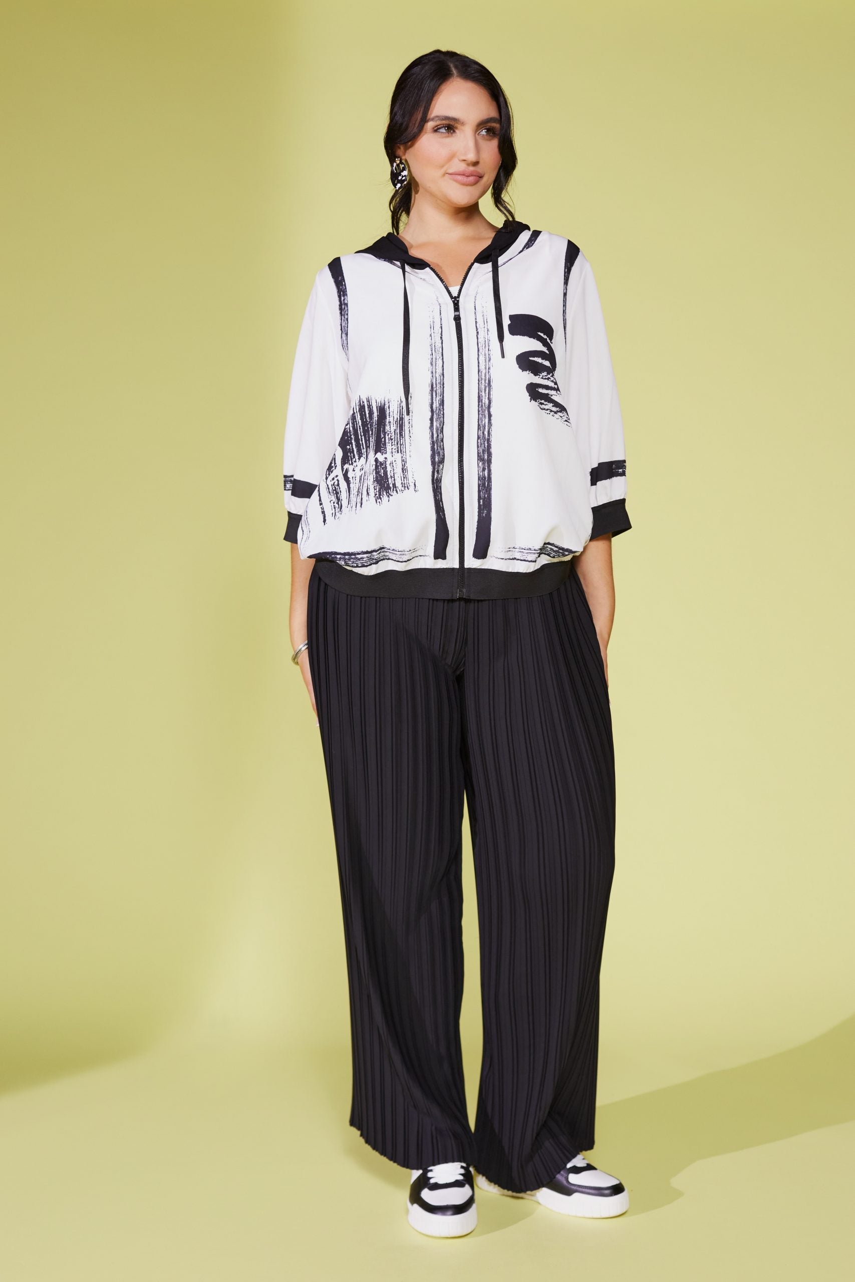 Ora Brushstroke Hooded Top