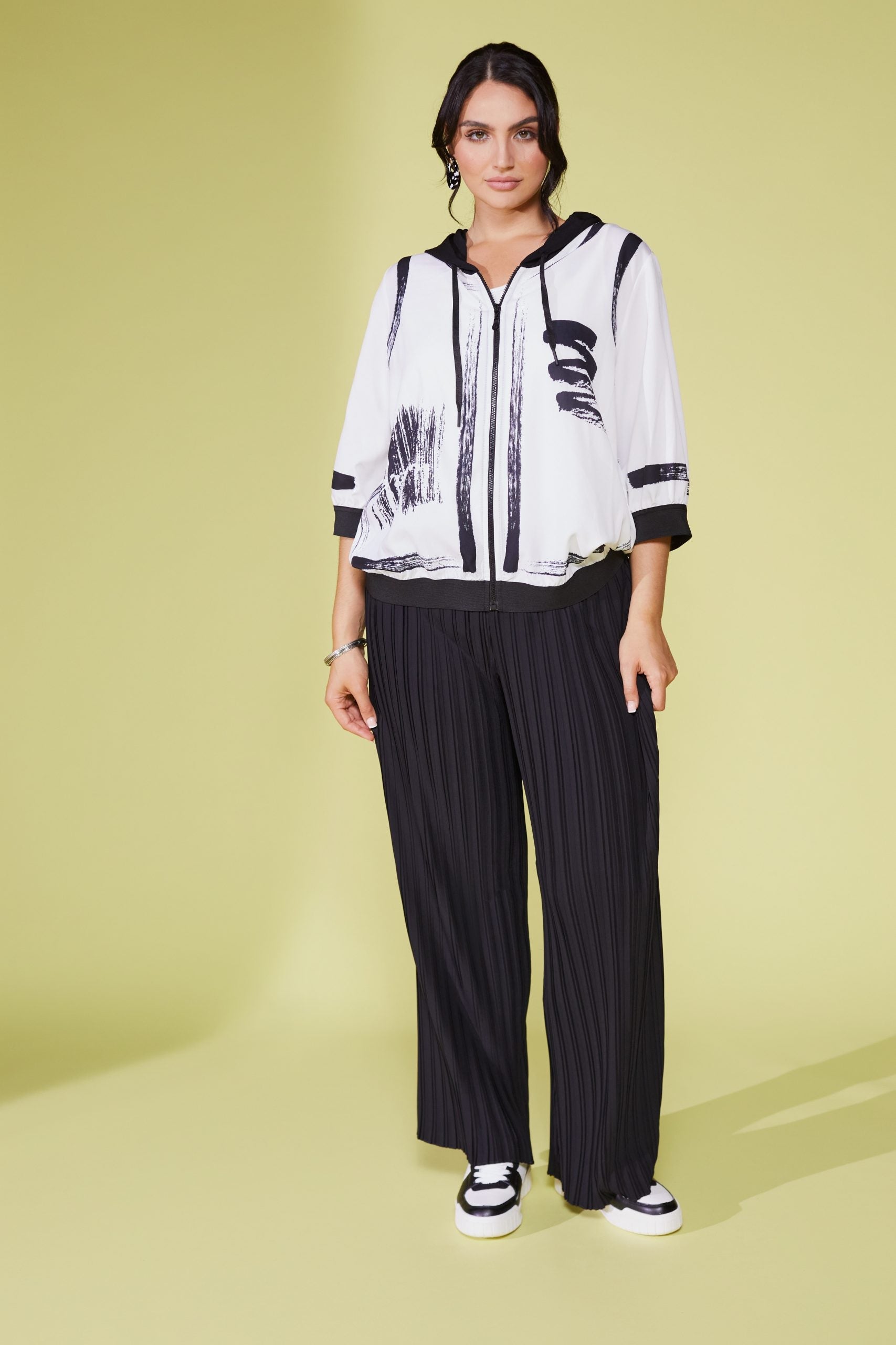 Ora Brushstroke Hooded Top