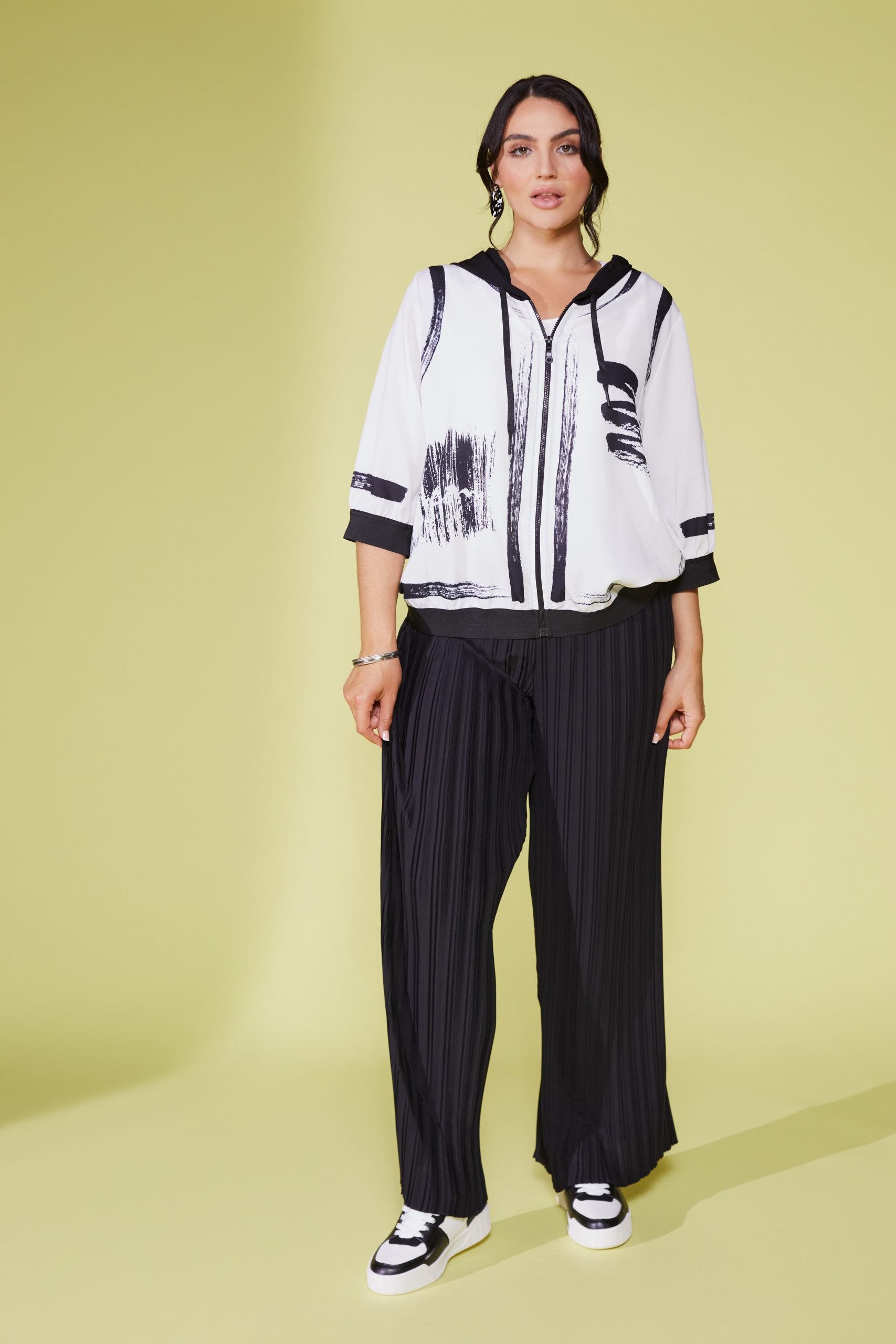 Ora Brushstroke Hooded Top