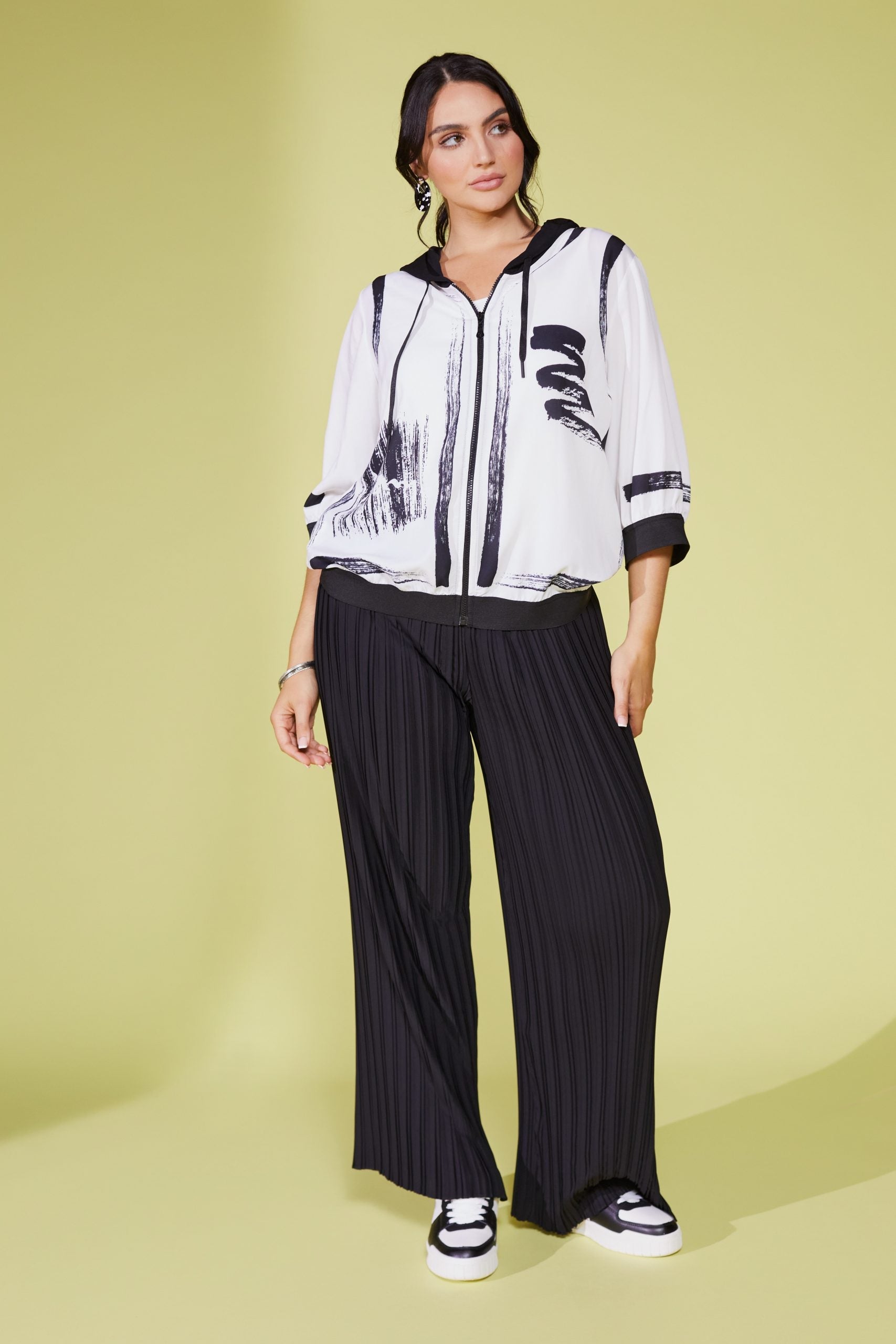 Ora Brushstroke Hooded Top