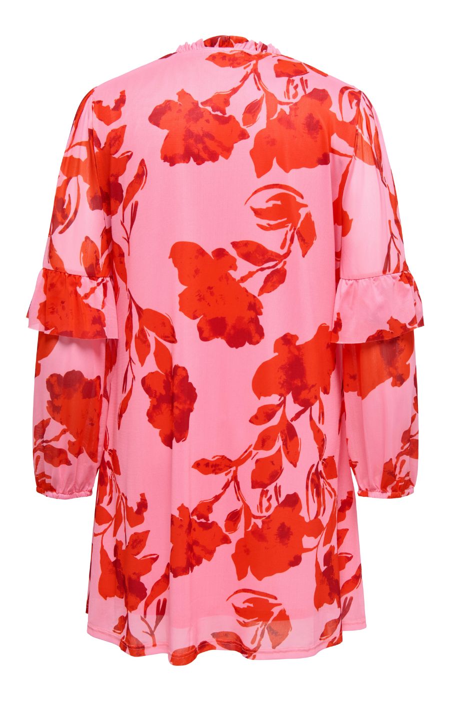 Only Carmakoma Carti Dress in Pink - Pink, Red Floral Print