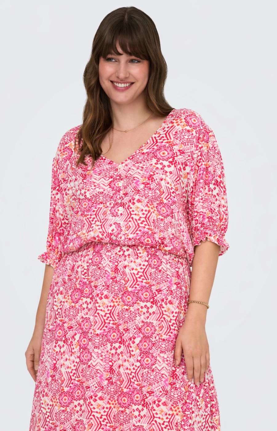 Only Carmakoma Chianti Dress in Pink