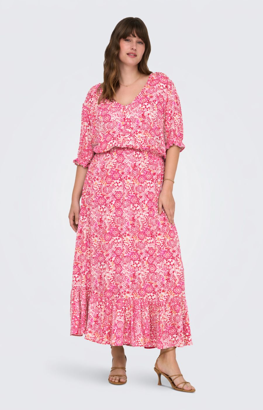 Only Carmakoma Chianti Dress in Pink