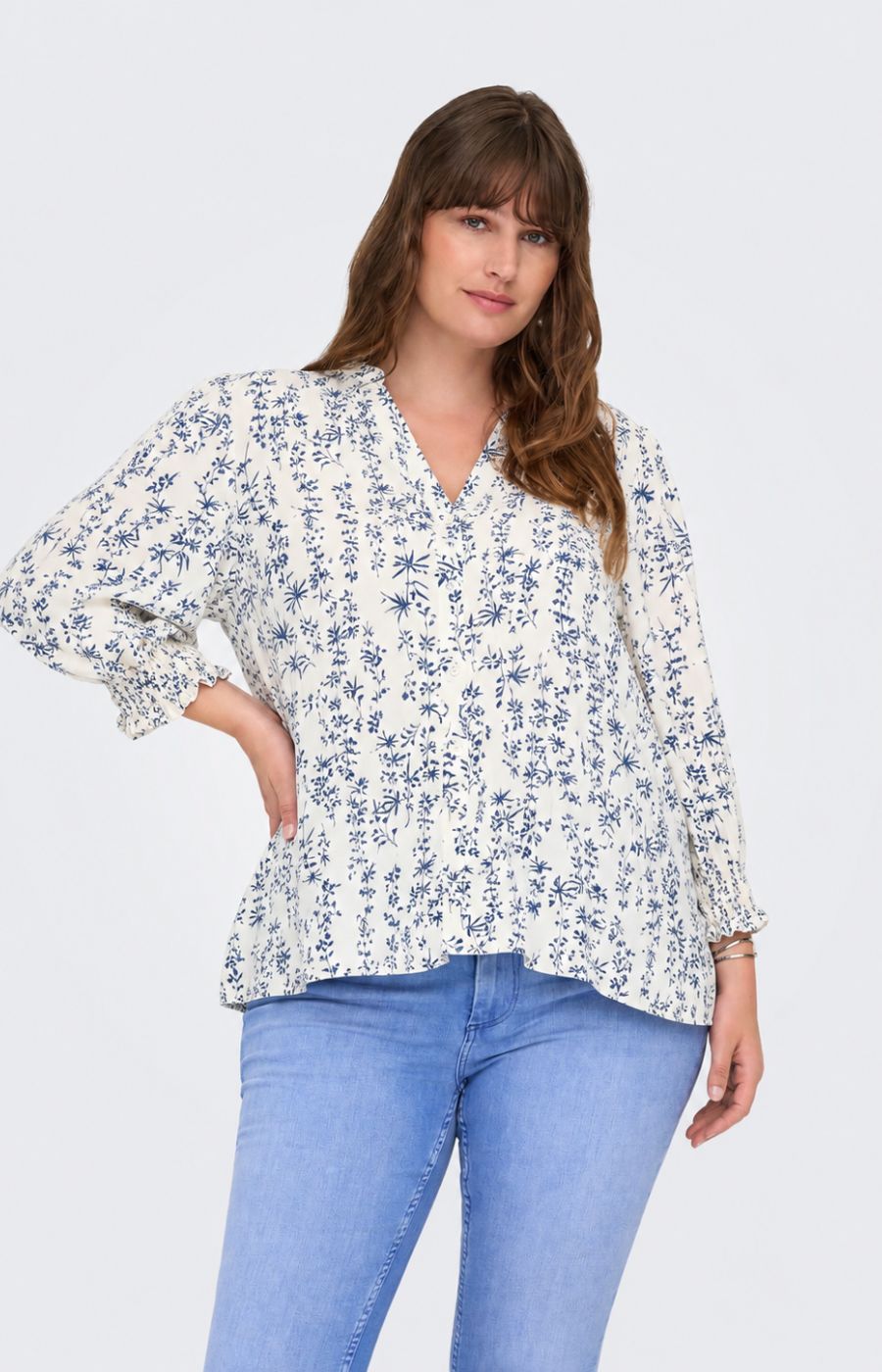 Only Carmakoma Raya Shirt in Jet Stream