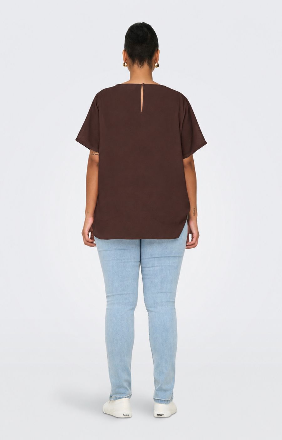 Only Carmakoma Vica Blouse in Coffee Bean