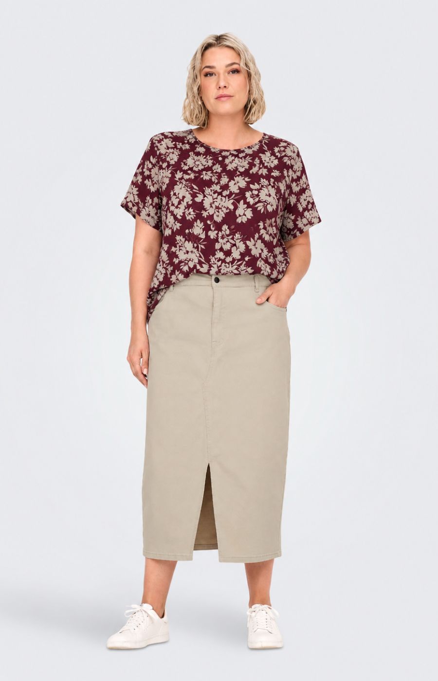 Only Carmakoma Vica Blouse in Fig Sunset
