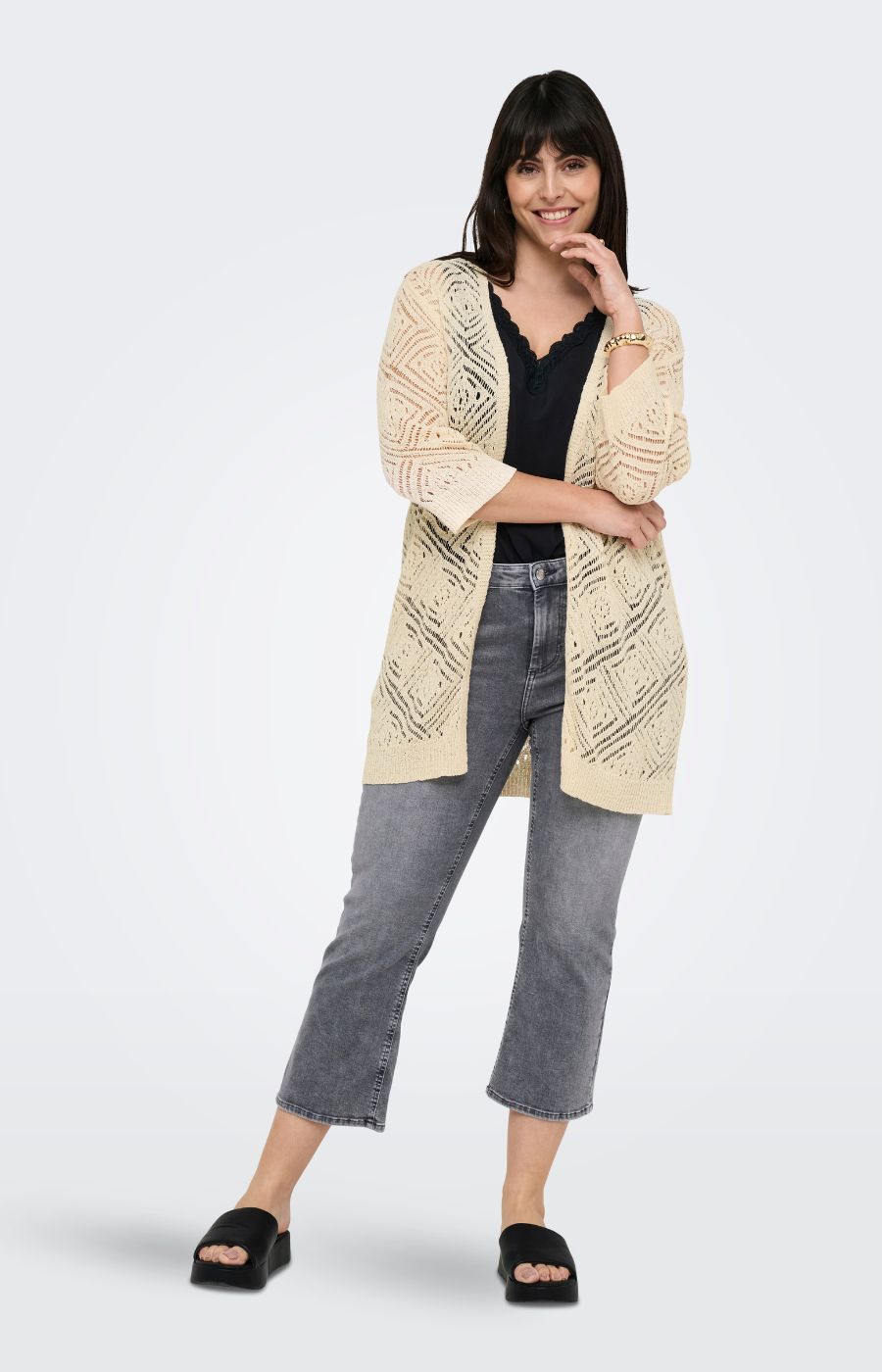 Only Carmakoma Wisty Cardigan in Cream