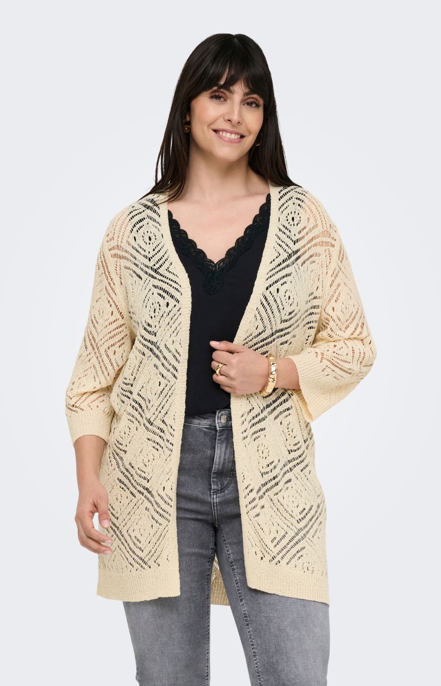 Only Carmakoma Wisty Cardigan in Cream
