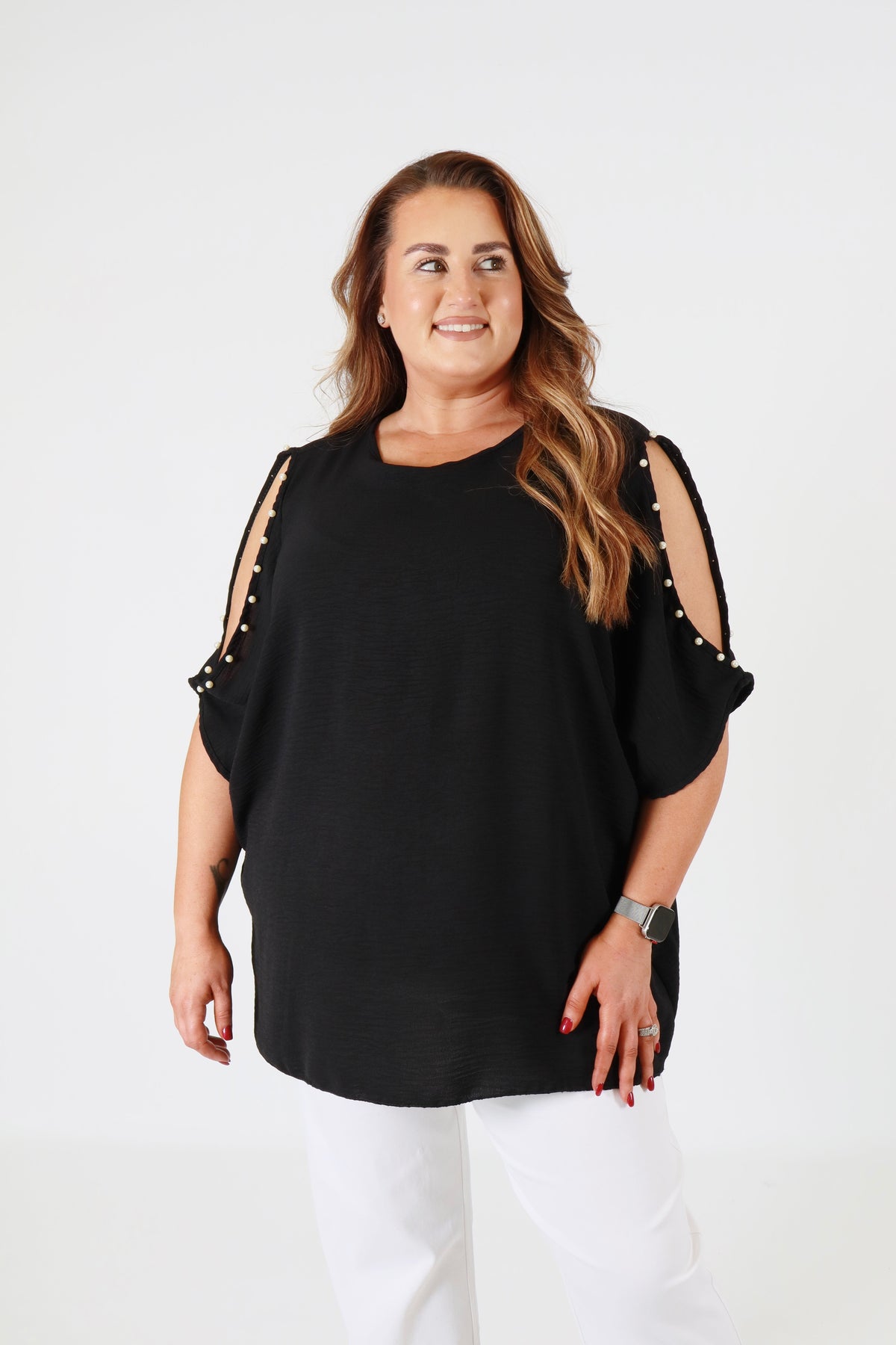 Pearl Blouse in Black