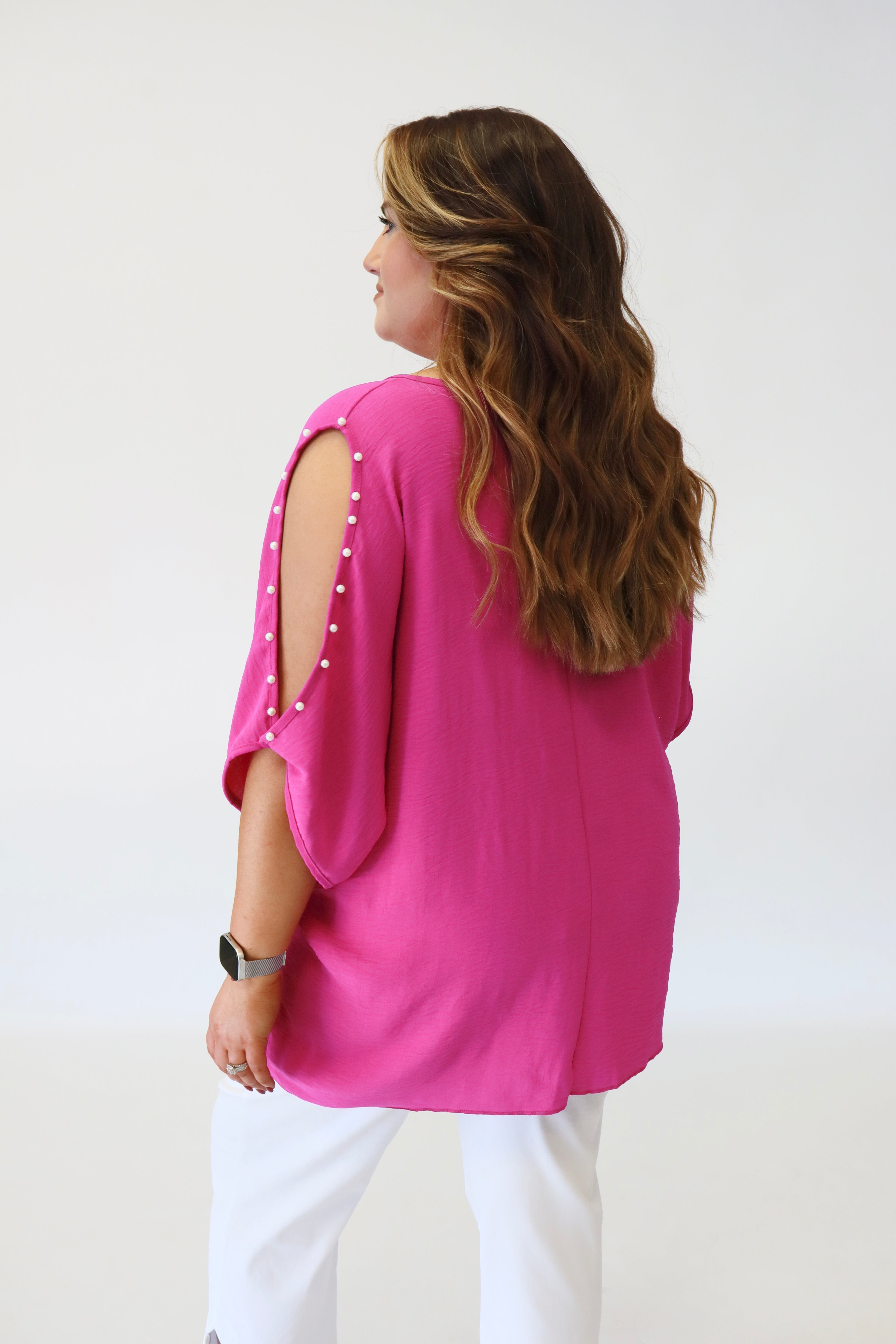 Pearl Blouse in Magenta