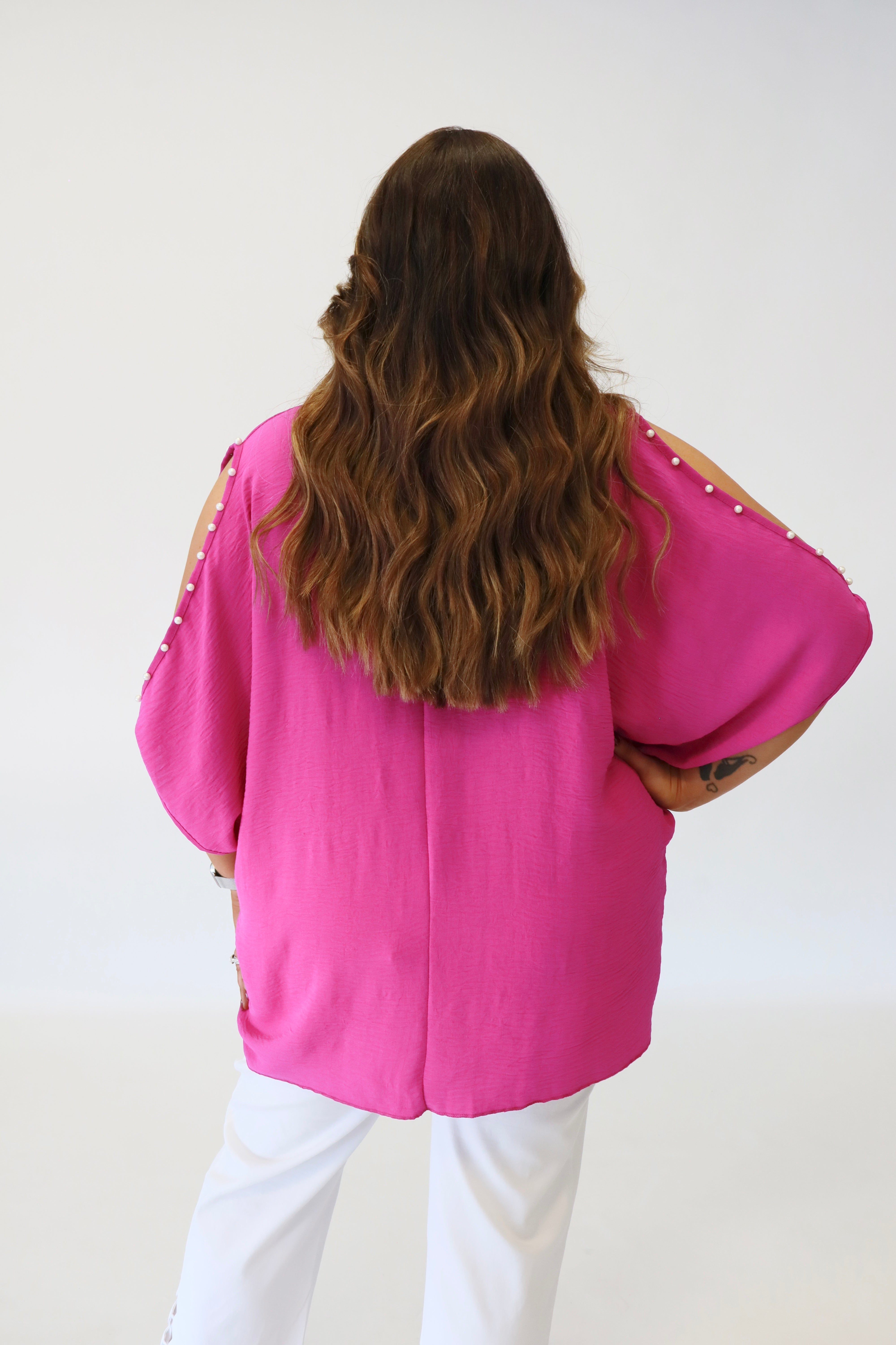 Pearl Blouse in Magenta