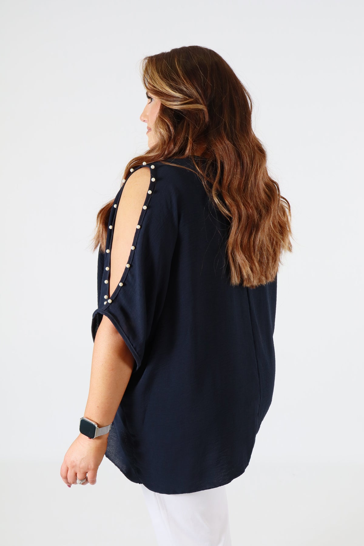Pearl Blouse in Navy