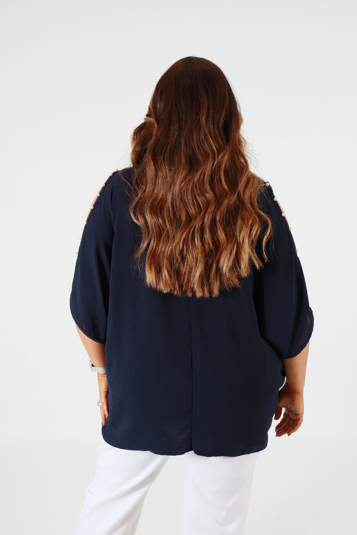 Pearl Blouse in Navy