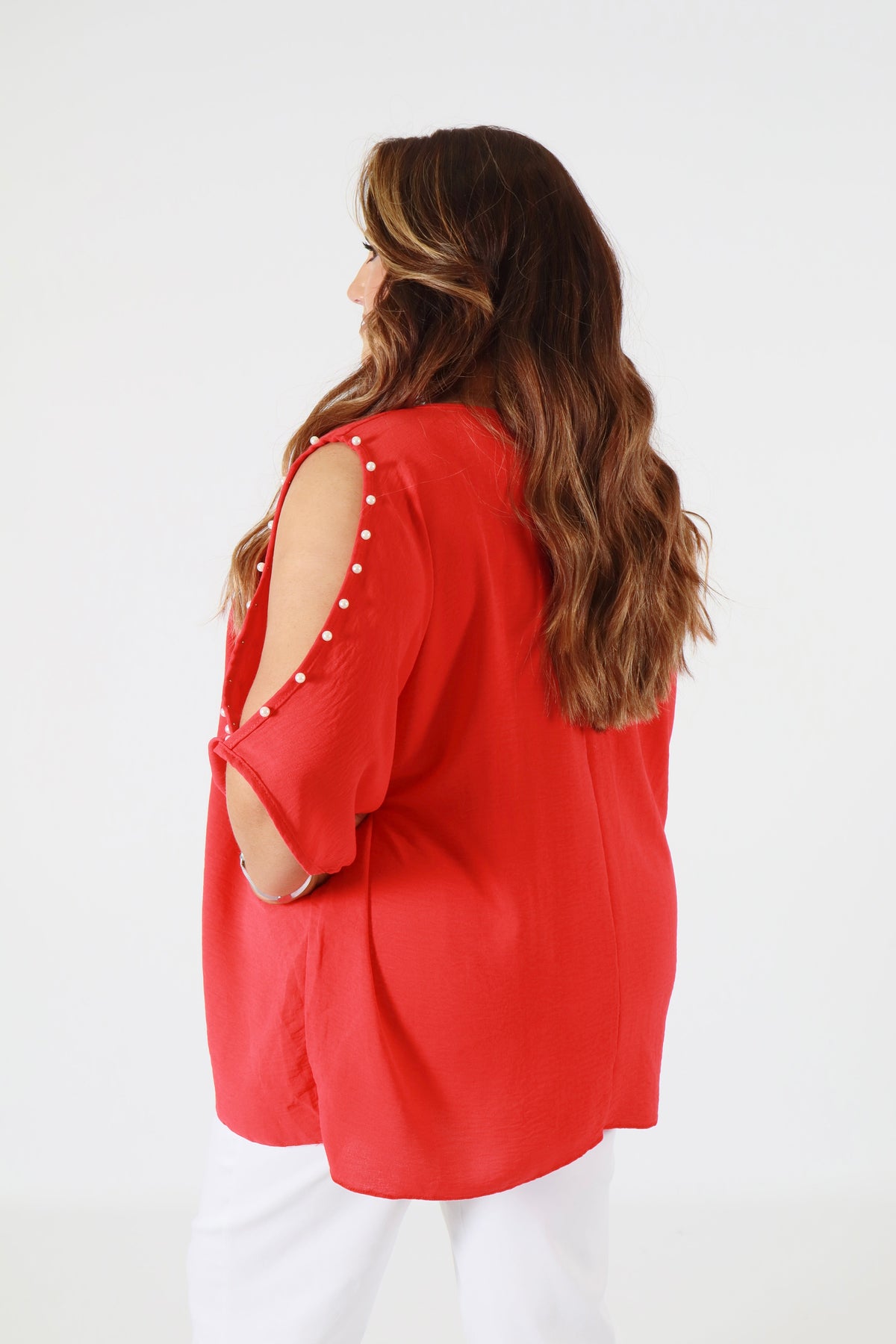 Pearl Blouse in Red