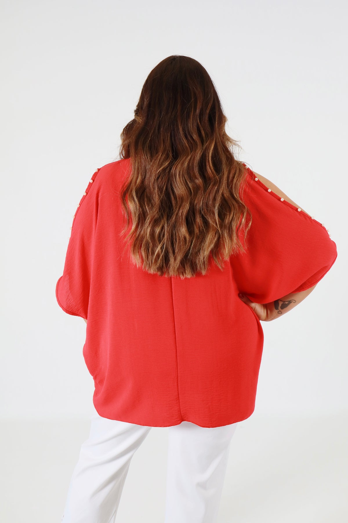 Pearl Blouse in Red