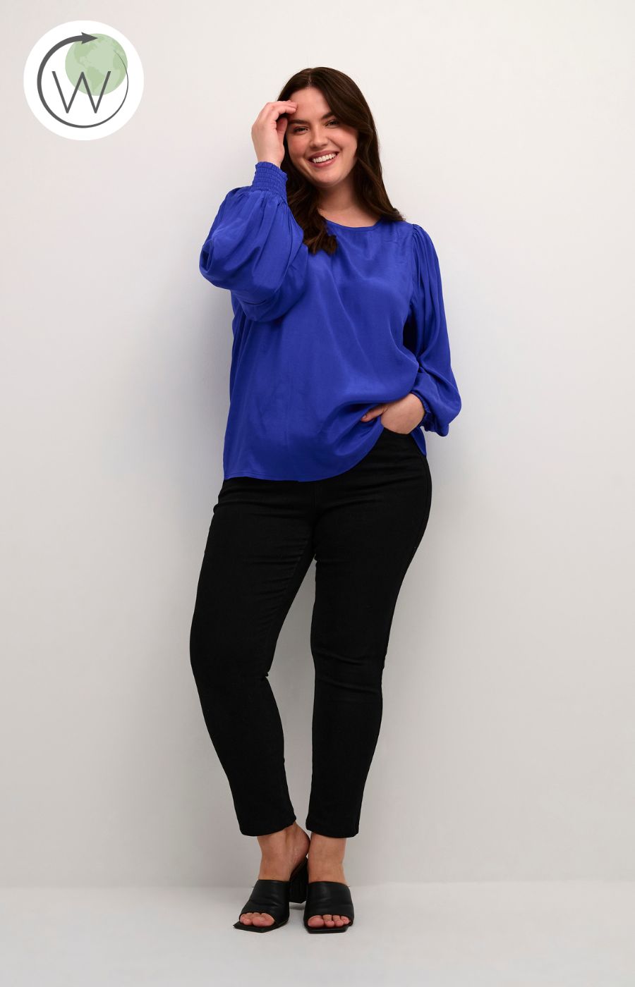 Kaffe Curve Cleny Blue Blouse