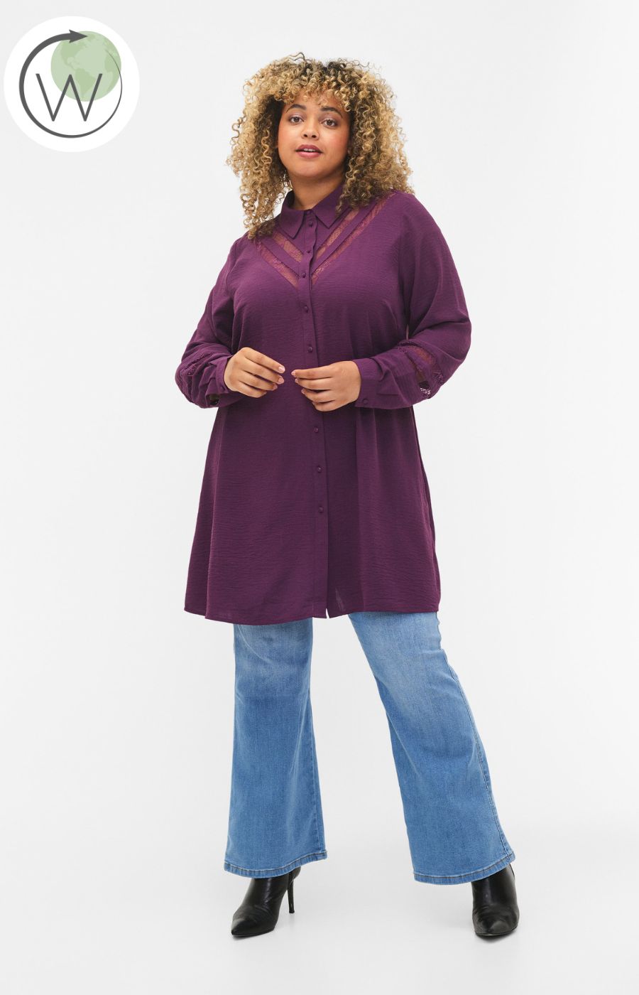 Zizzi Amma Tunic in Purple