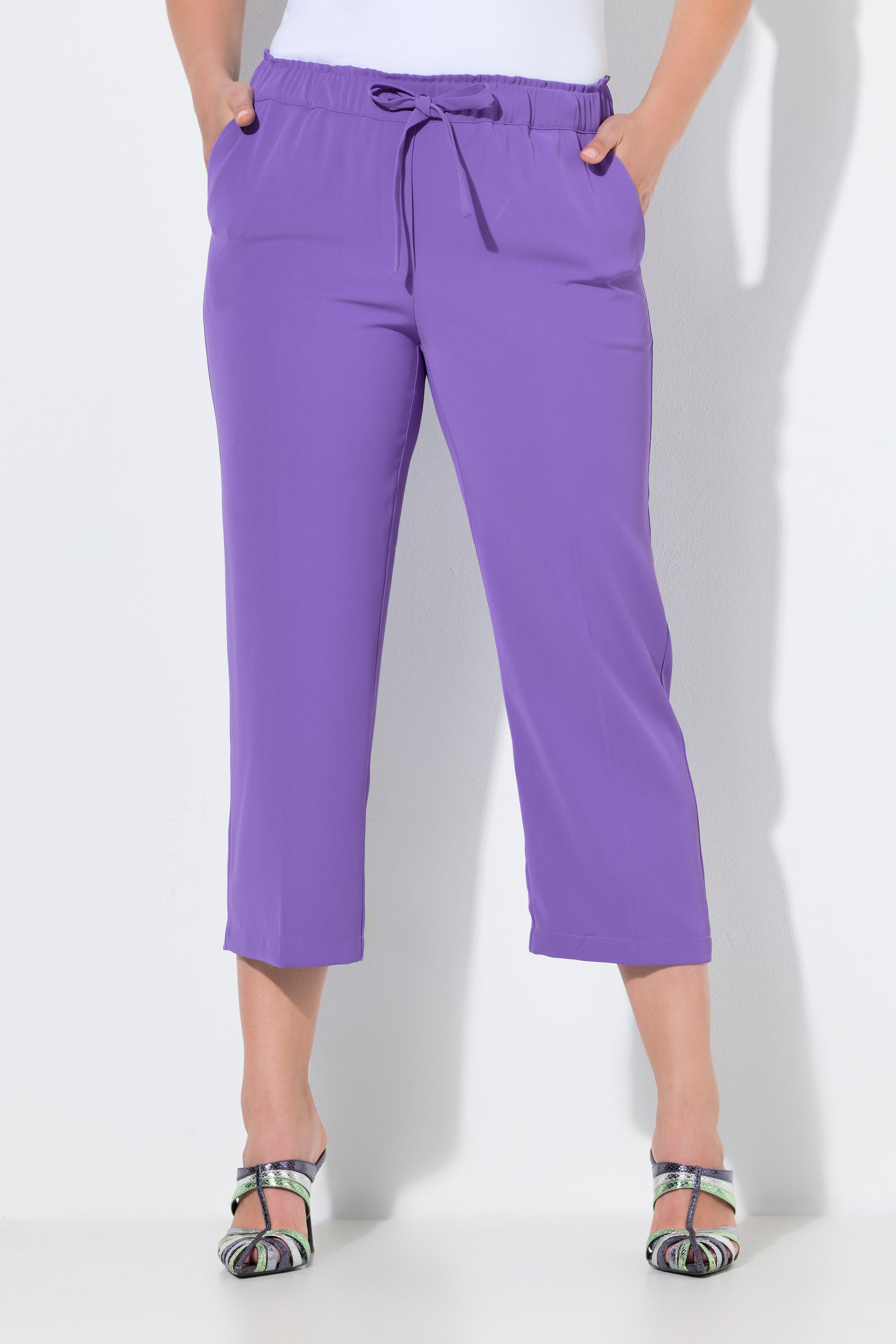 Ulla Popken 7/8th Trousers in Lilac